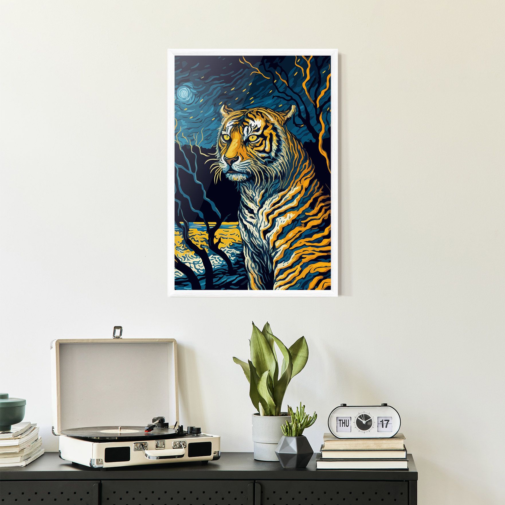 Tiger Blue Painting mockup 2