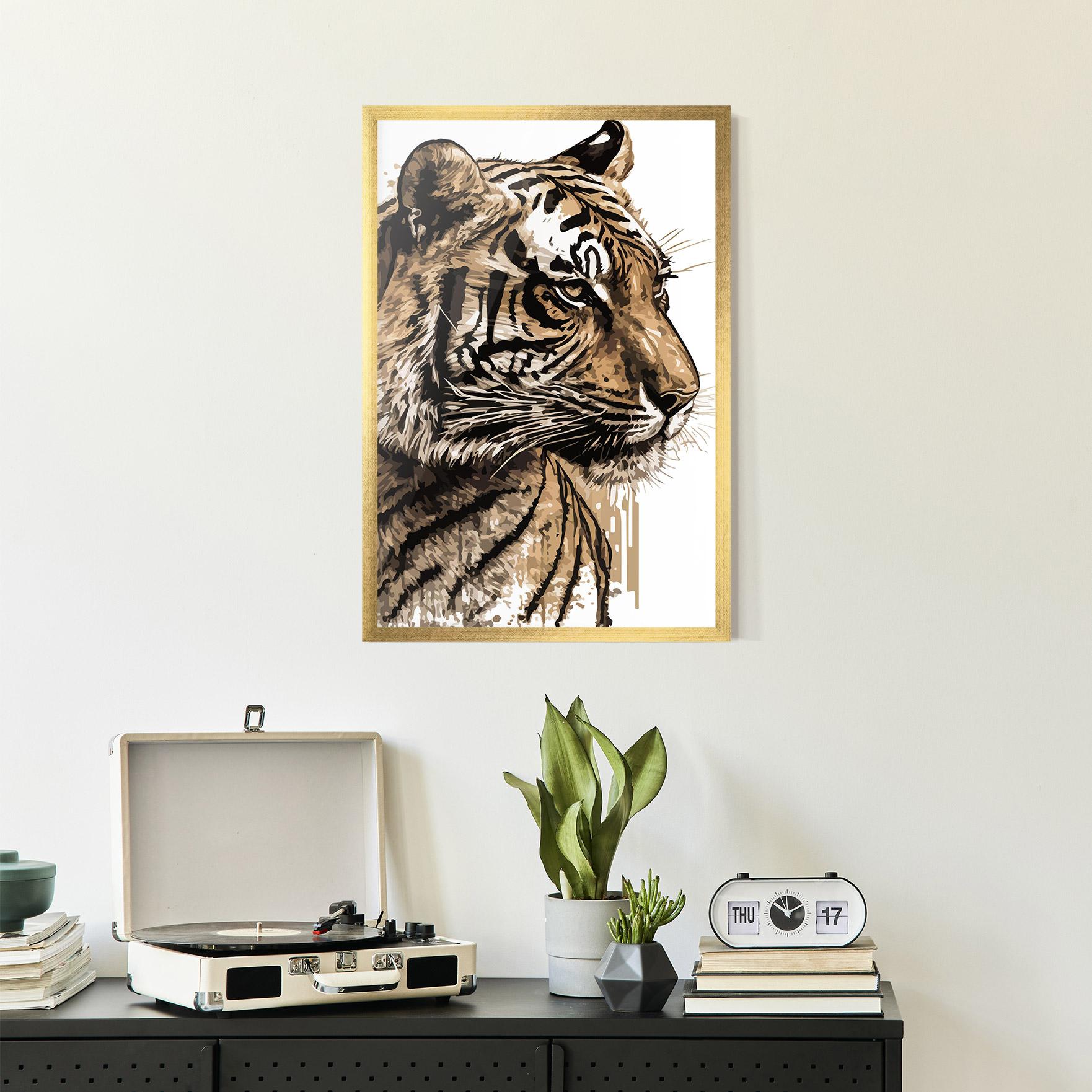 Рамкиран постер Pretty Tiger Art mockup 2