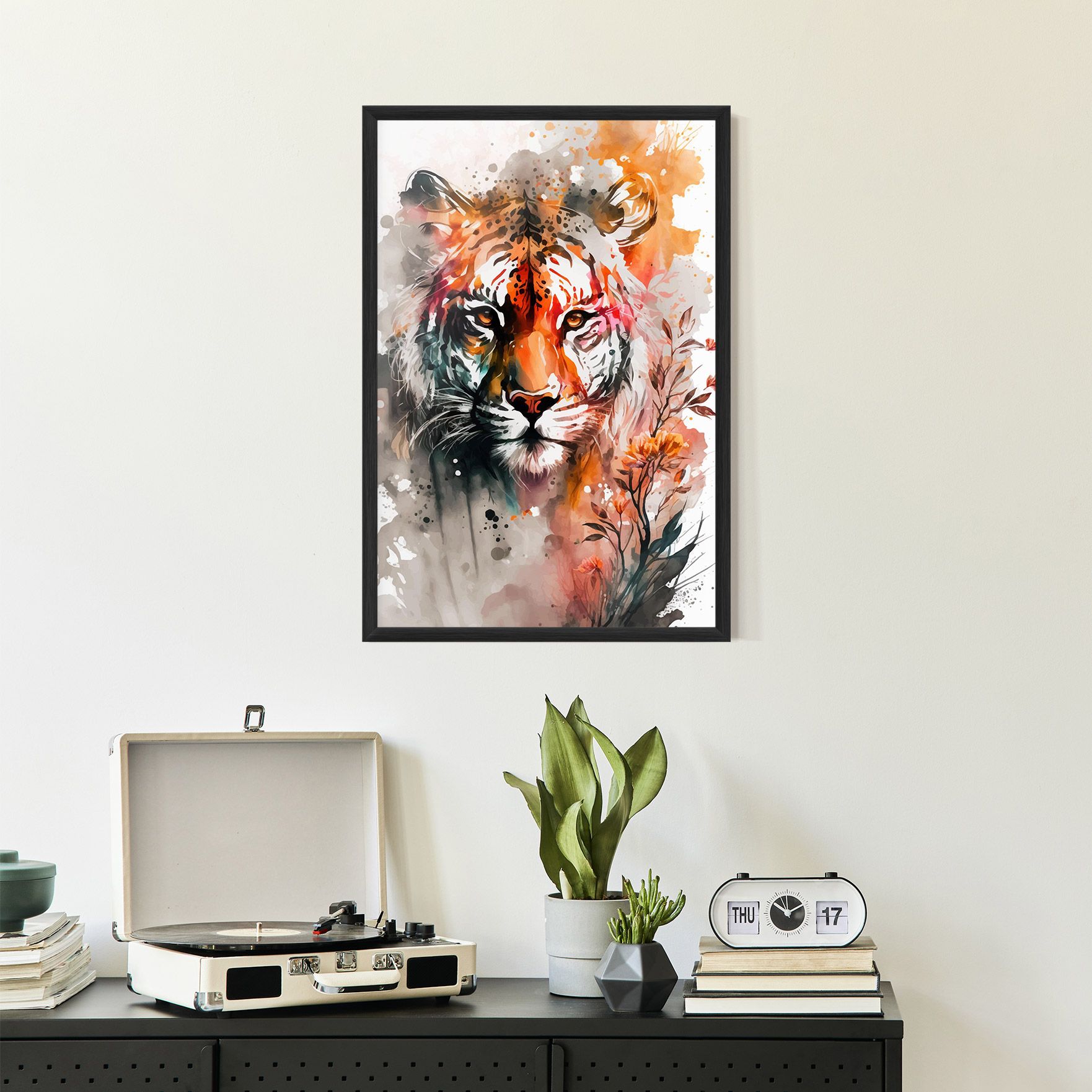 Orange Art Tiger mockup 2