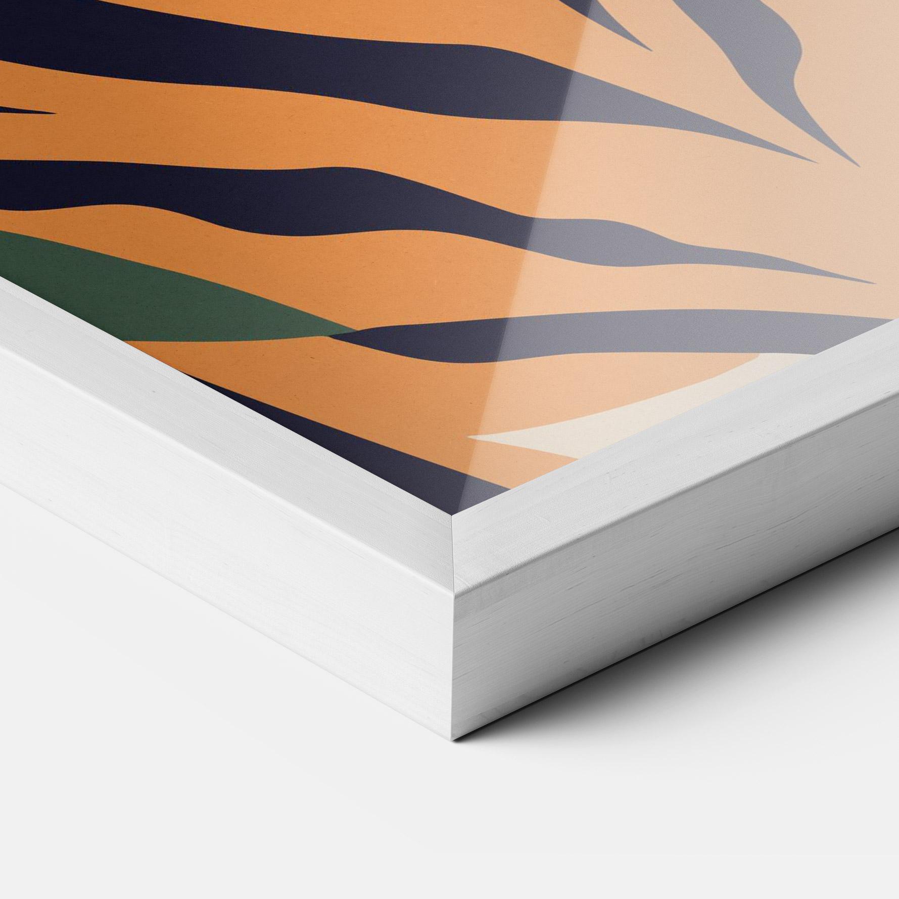 Рамкиран постер Cartoon Style Tiger mockup 3