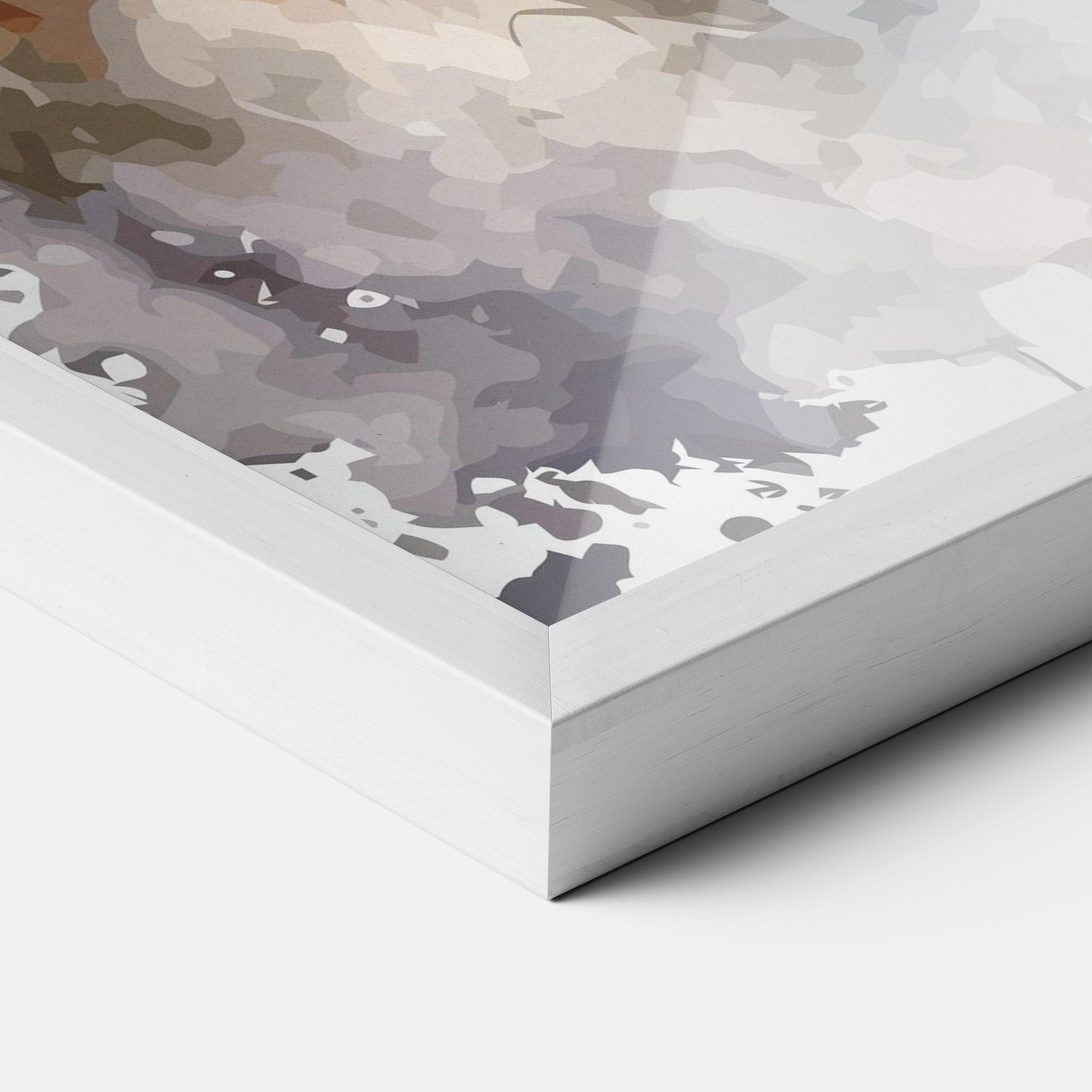 Рамкиран постер White Tiger Art mockup 3