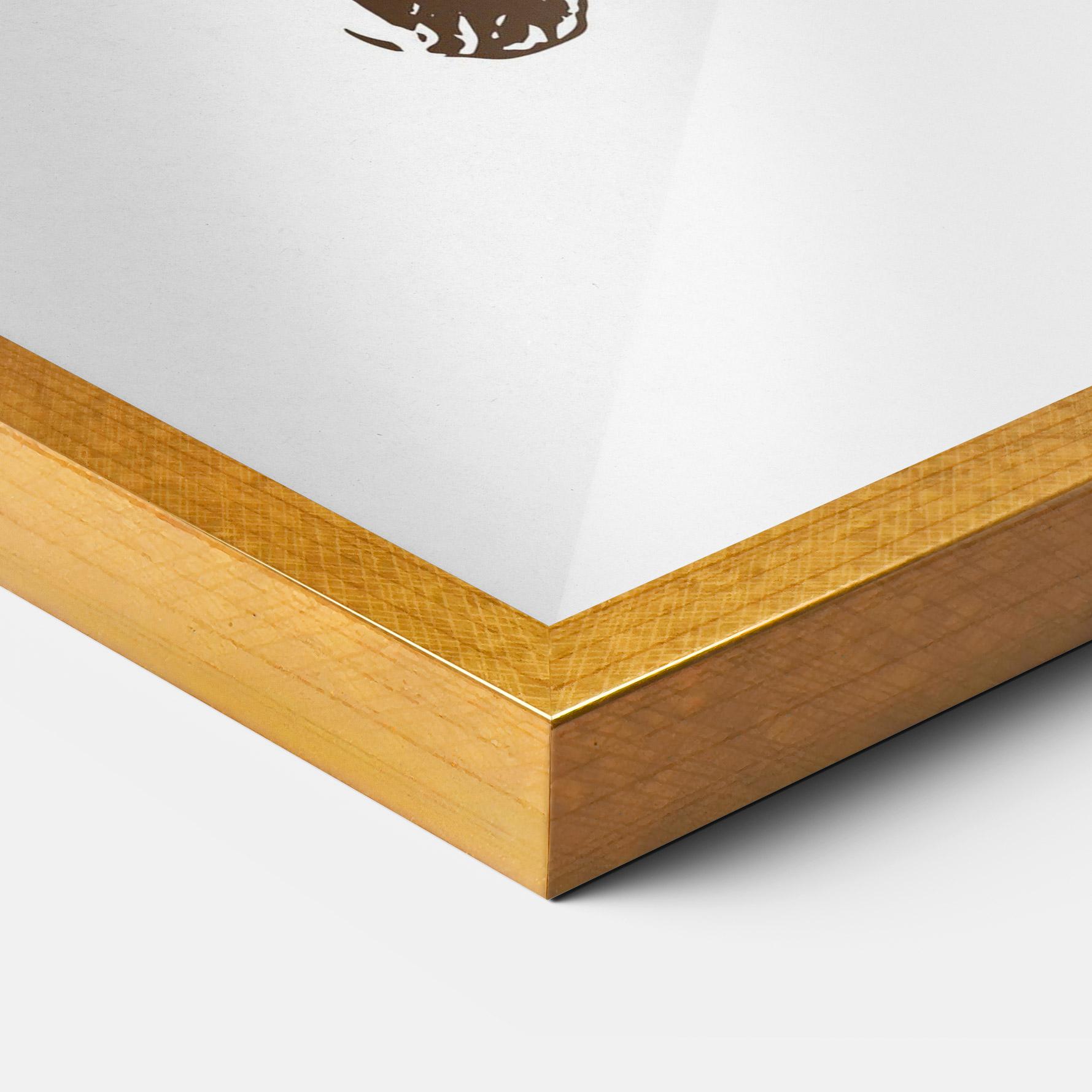 Рамкиран постер Brown Line Tiger mockup 3