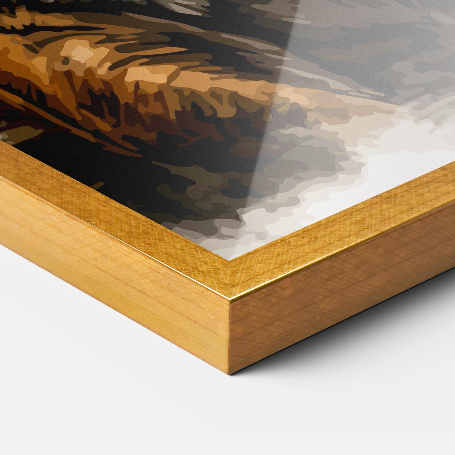 Рамкиран постер Rain Tiger mockup 3