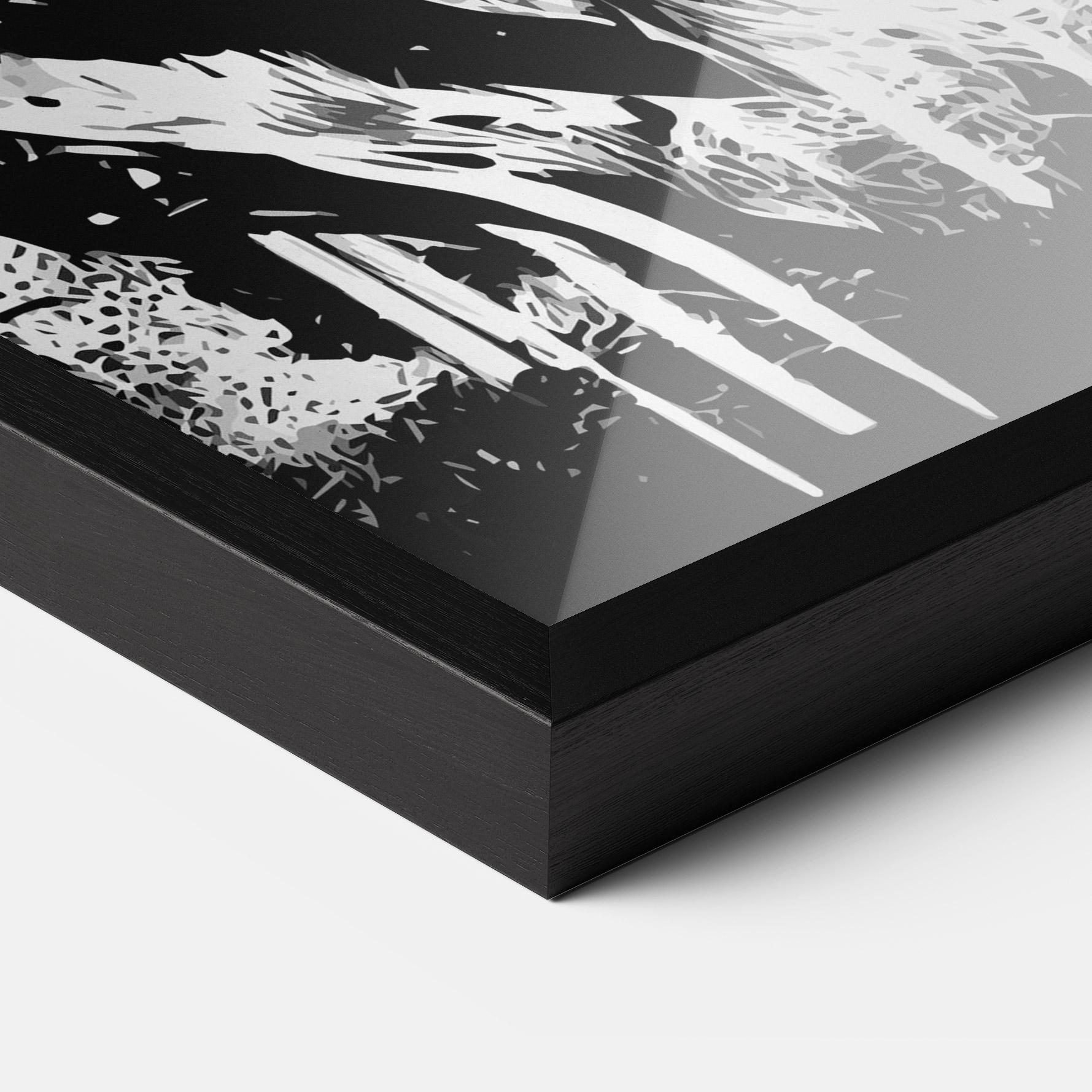 Рамкиран постер White Ink Tiger mockup 3