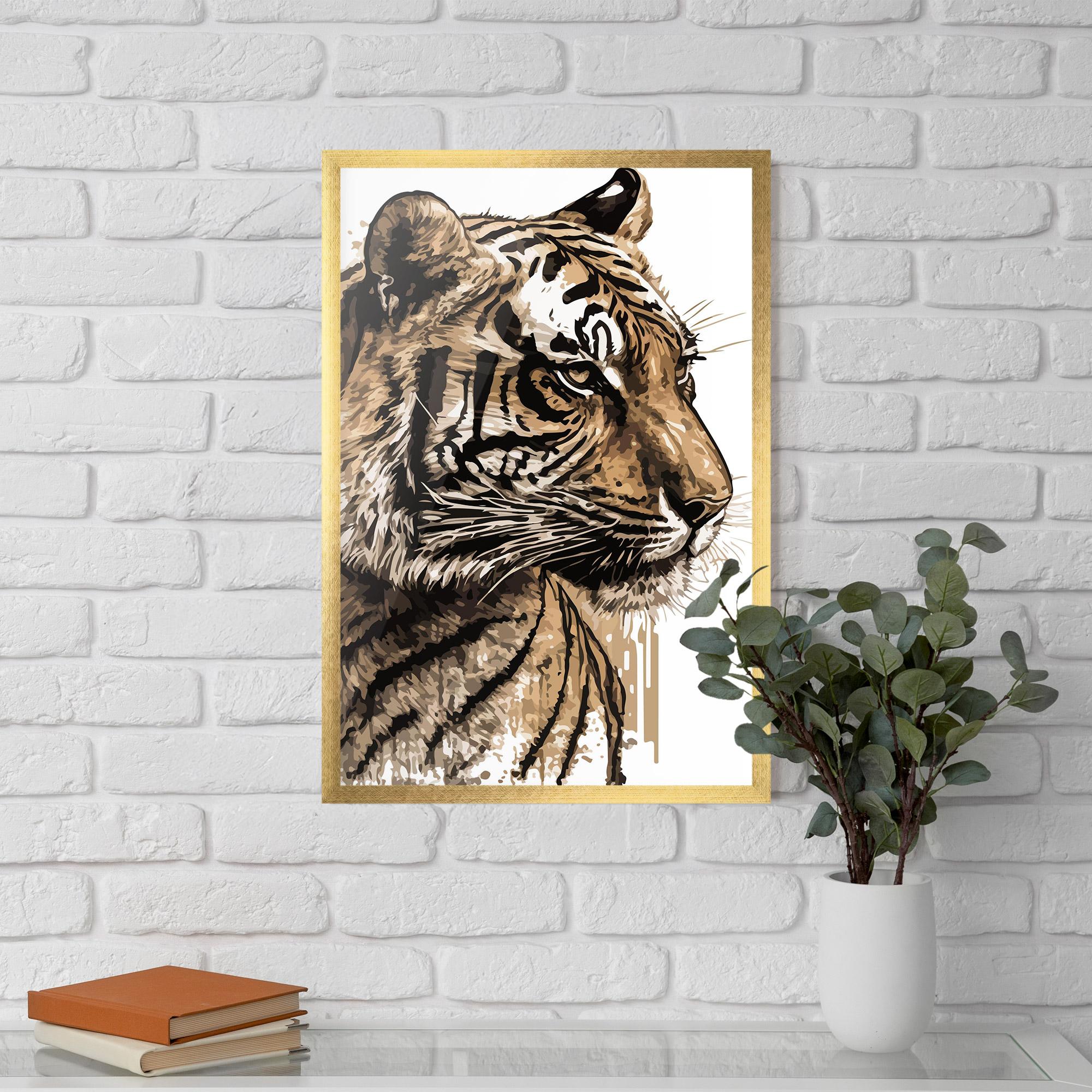 Рамкиран постер Pretty Tiger Art mockup 5
