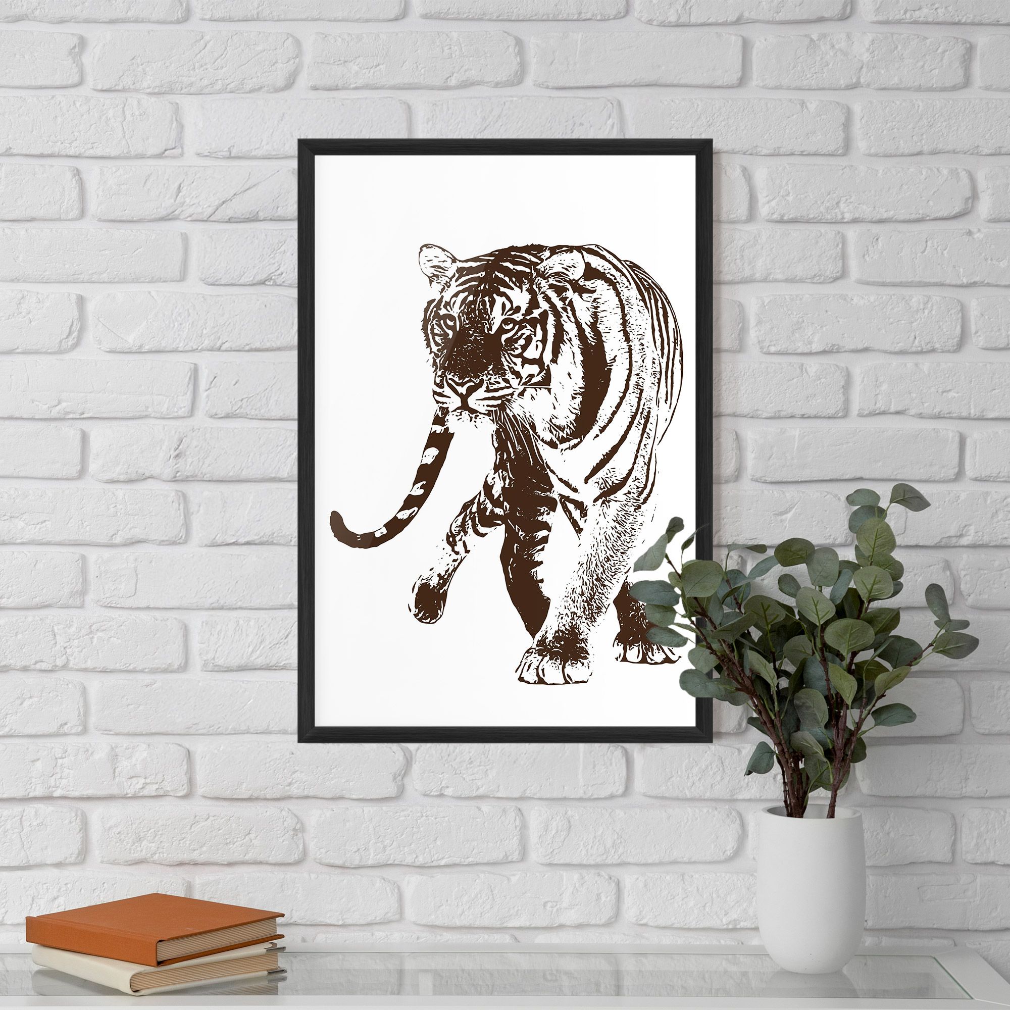Brown Line Tiger mockup 5
