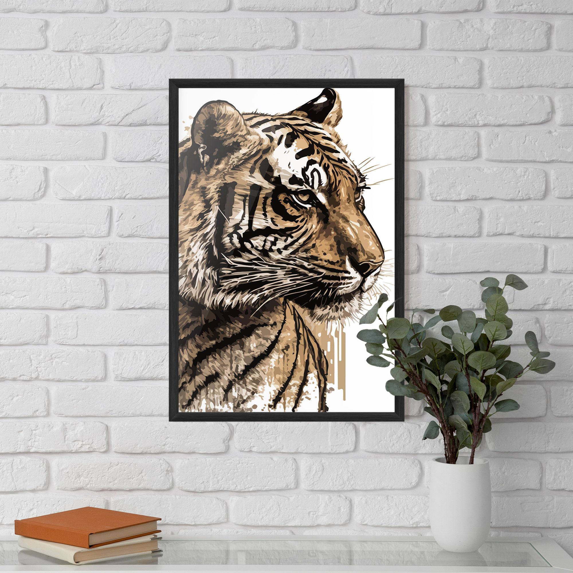 Pretty Tiger Art mockup 5