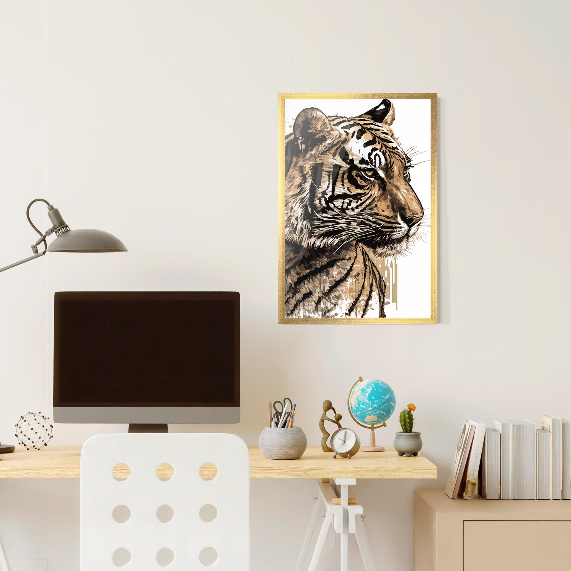 Рамкиран постер Pretty Tiger Art mockup 6