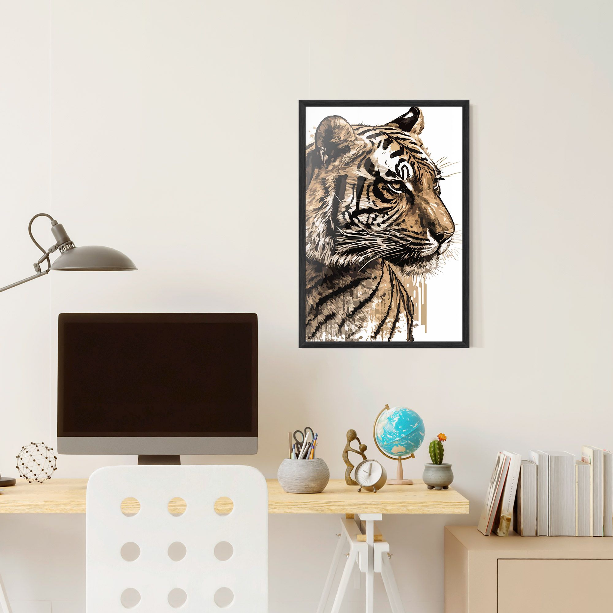Pretty Tiger Art mockup 6