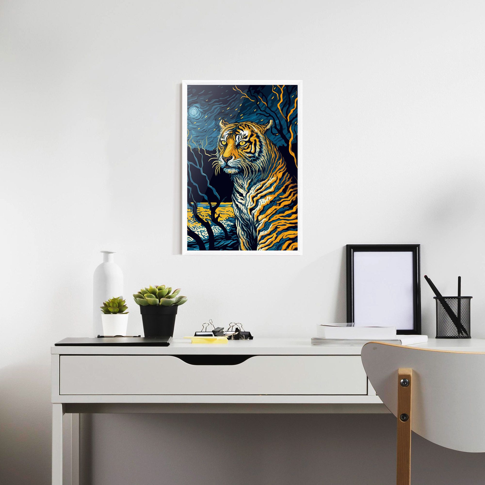 Tiger Blue Painting mockup 7