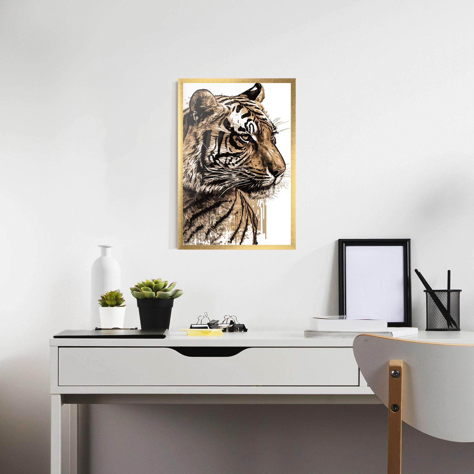 Рамкиран постер Pretty Tiger Art mockup 7