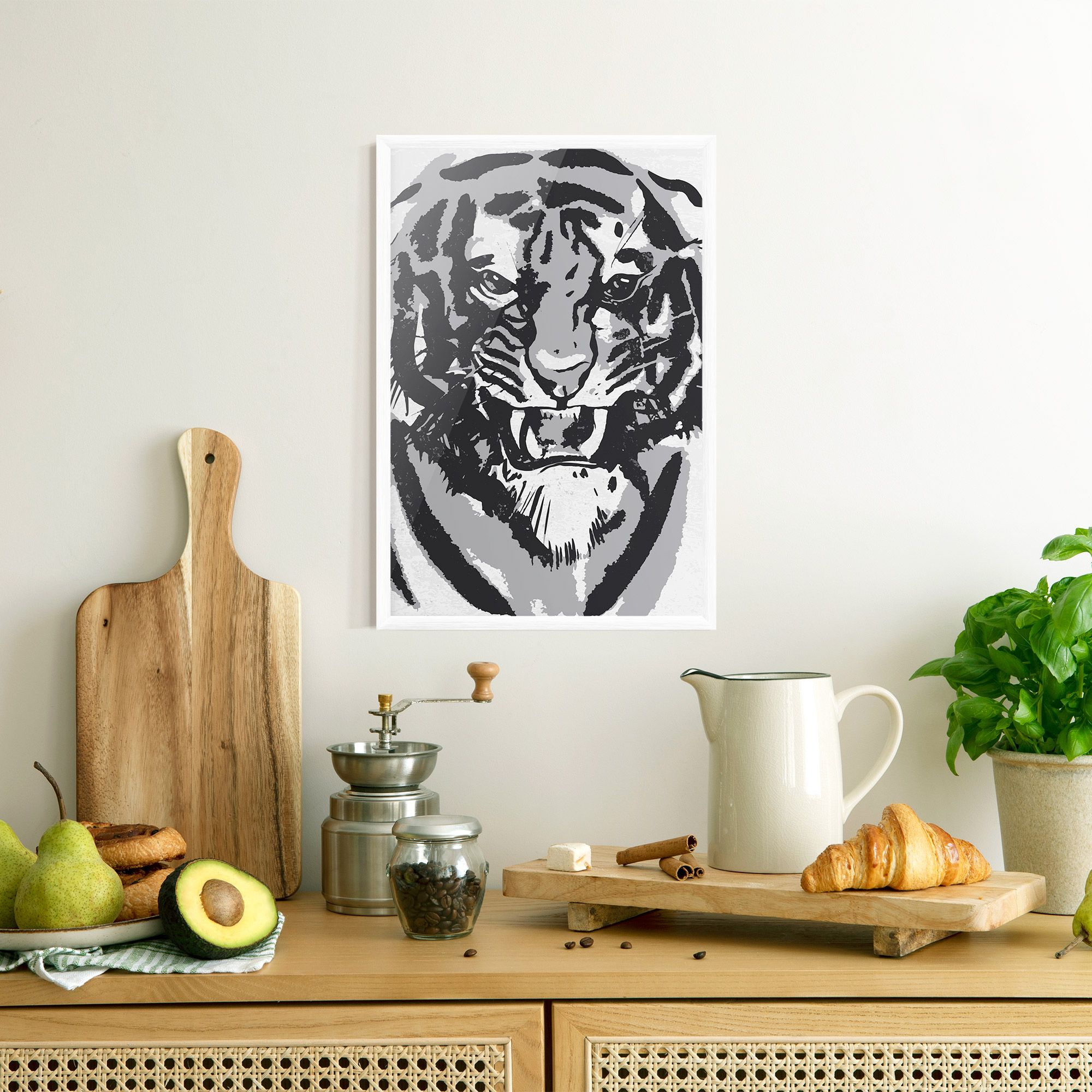 Grey Tiger Head mockup 8