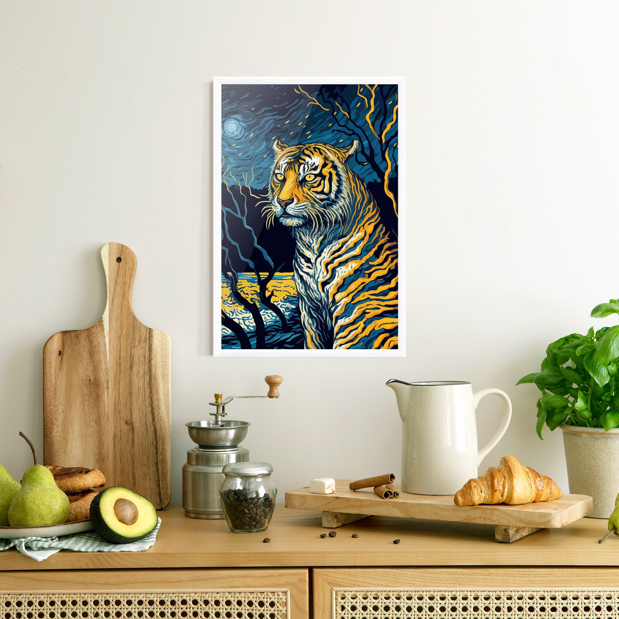 Tiger Blue Painting mockup 8
