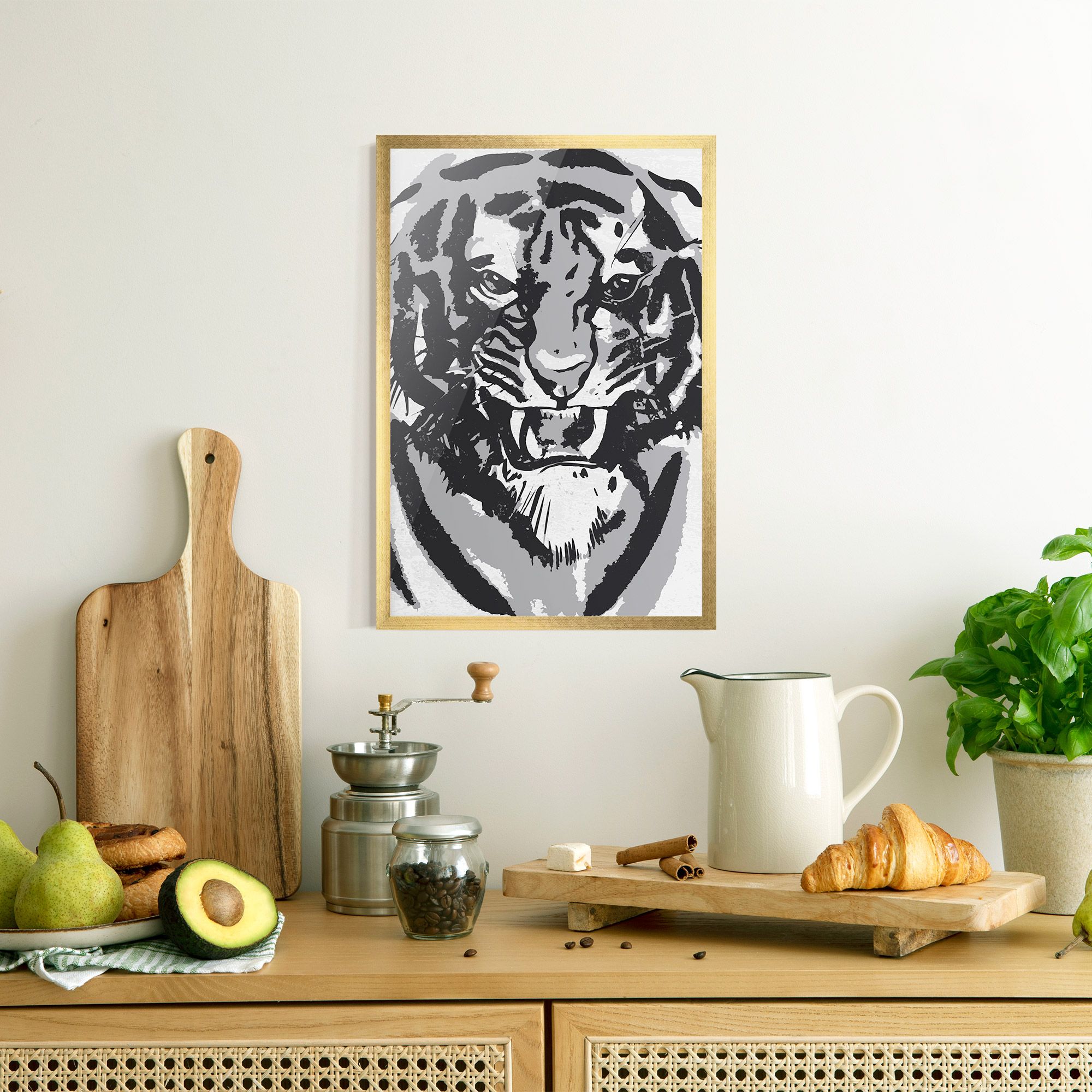 Grey Tiger Head mockup 8