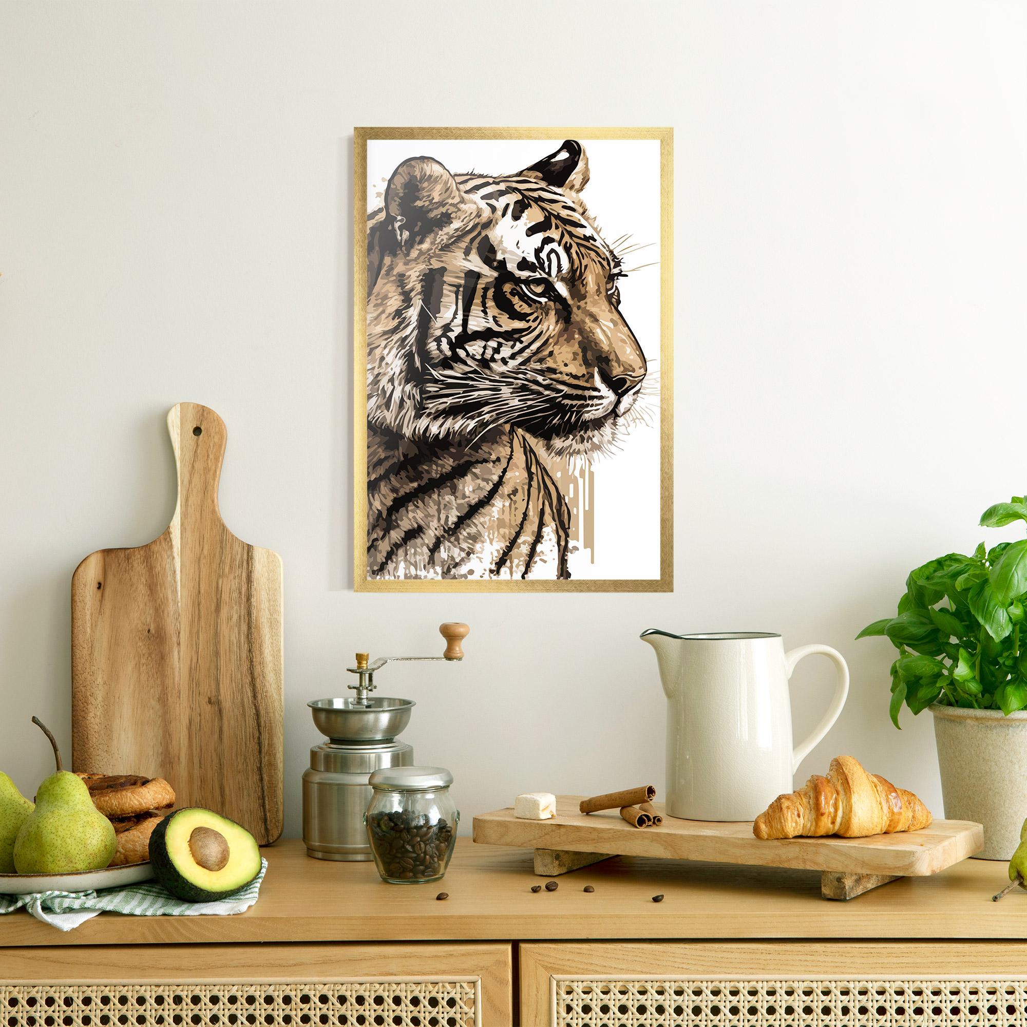 Рамкиран постер Pretty Tiger Art mockup 8