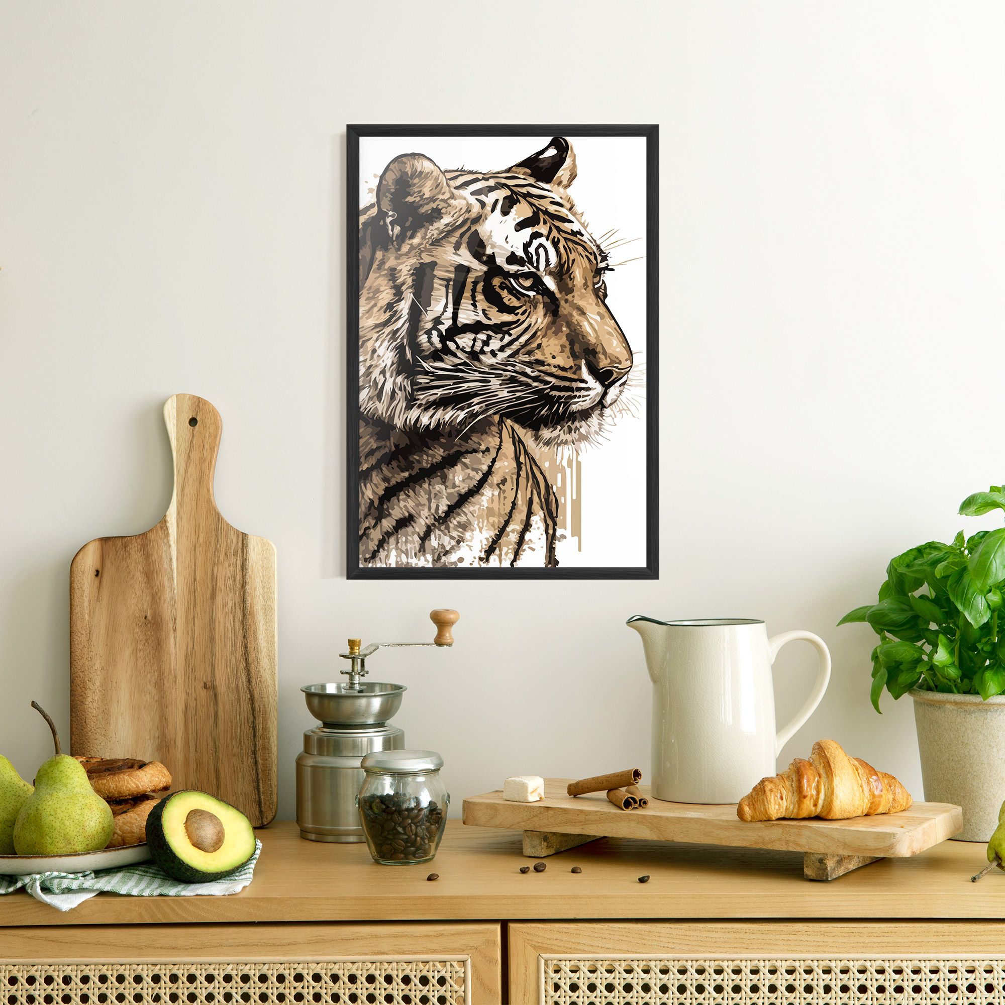 Pretty Tiger Art mockup 8