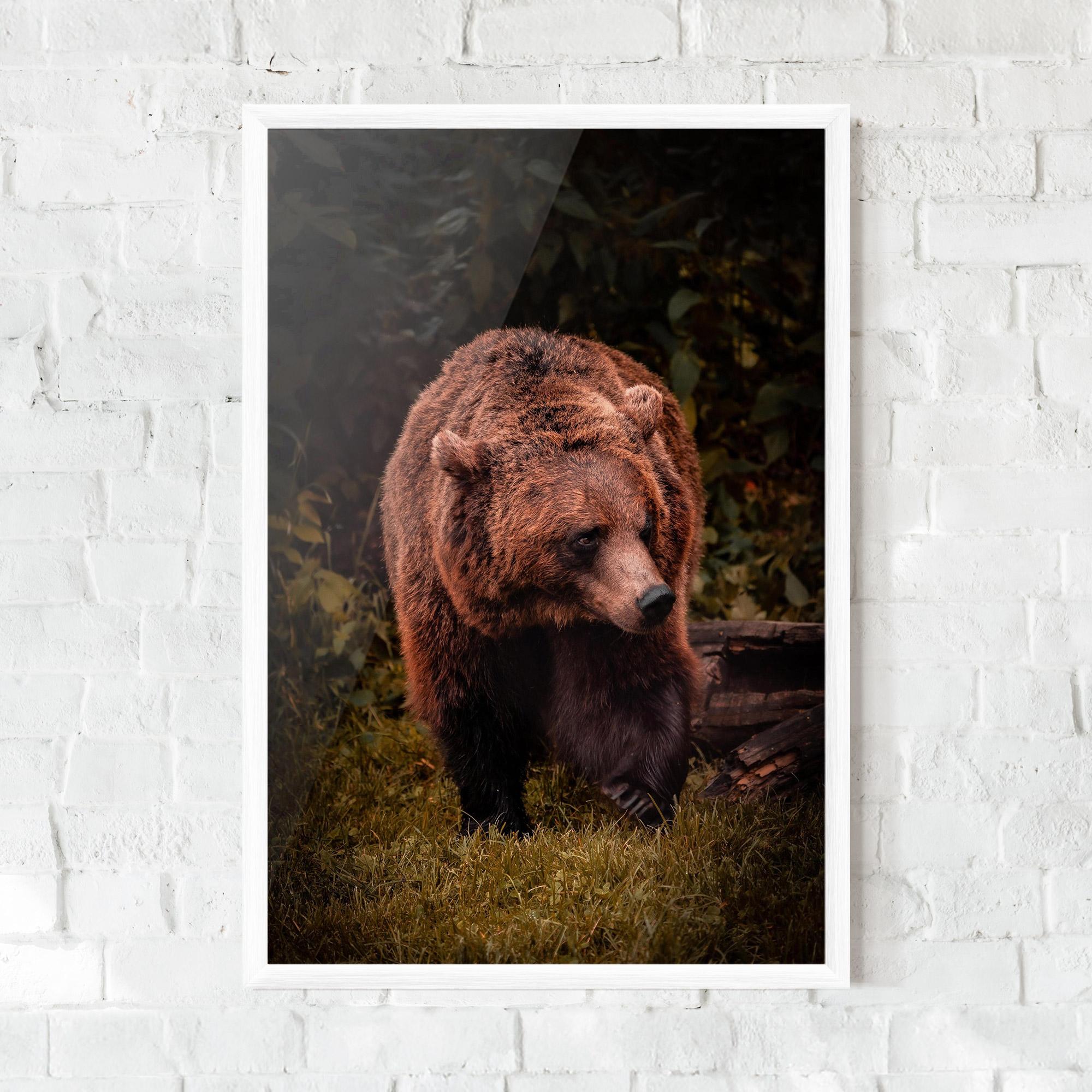 Рамкиран постер Brown Bear mockup 0