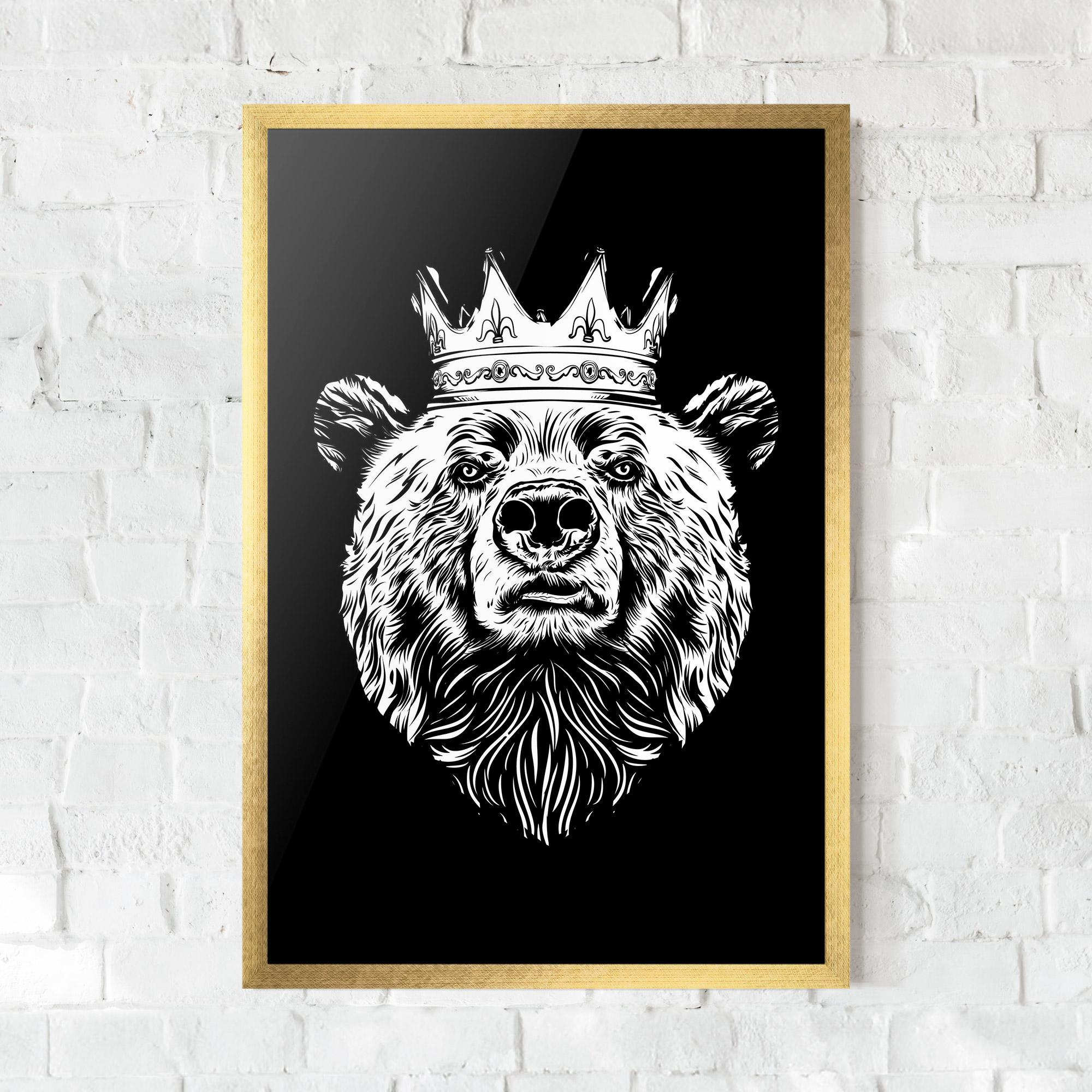 Рамкиран постер King Bear mockup 0