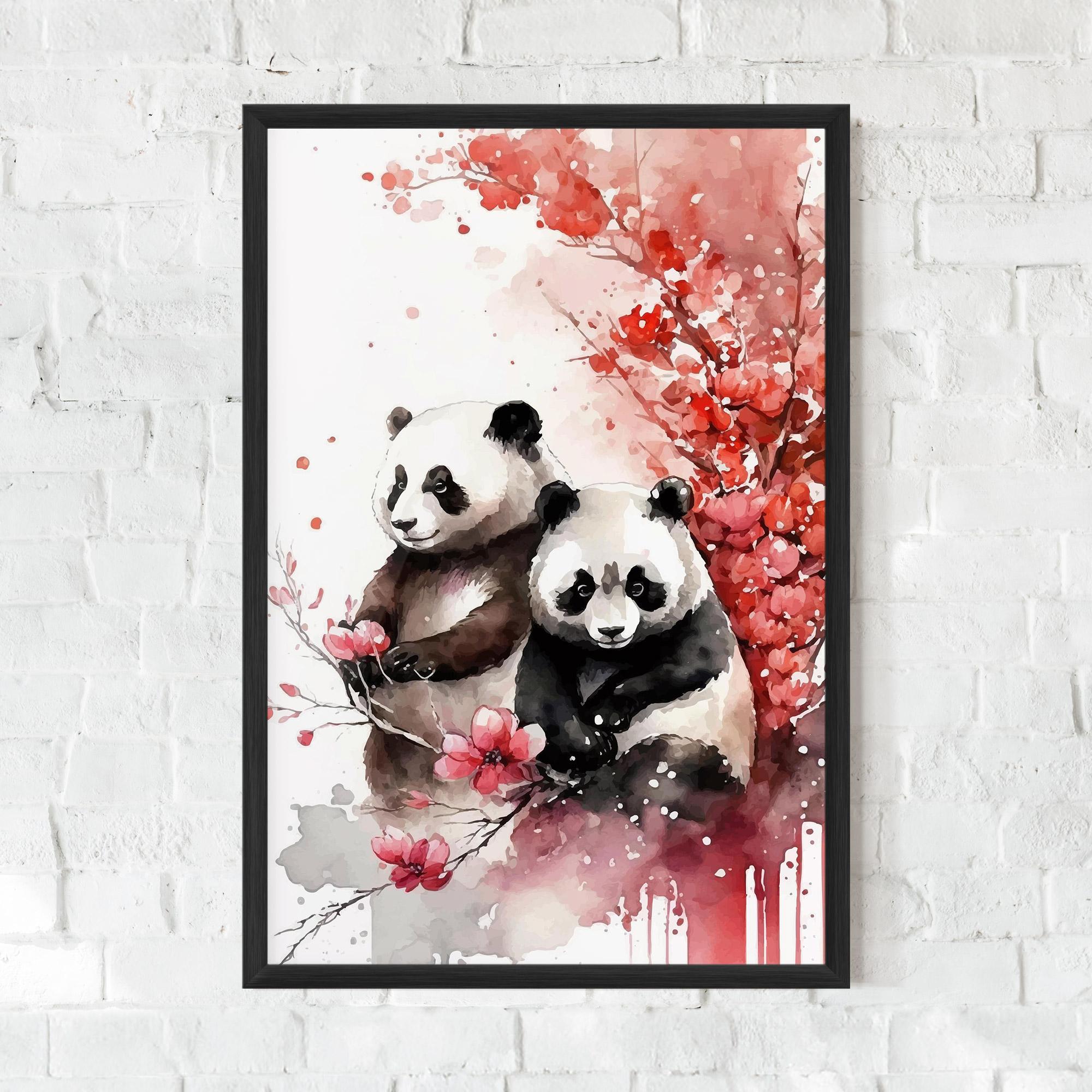 Рамкиран постер Blossom Panda mockup 0