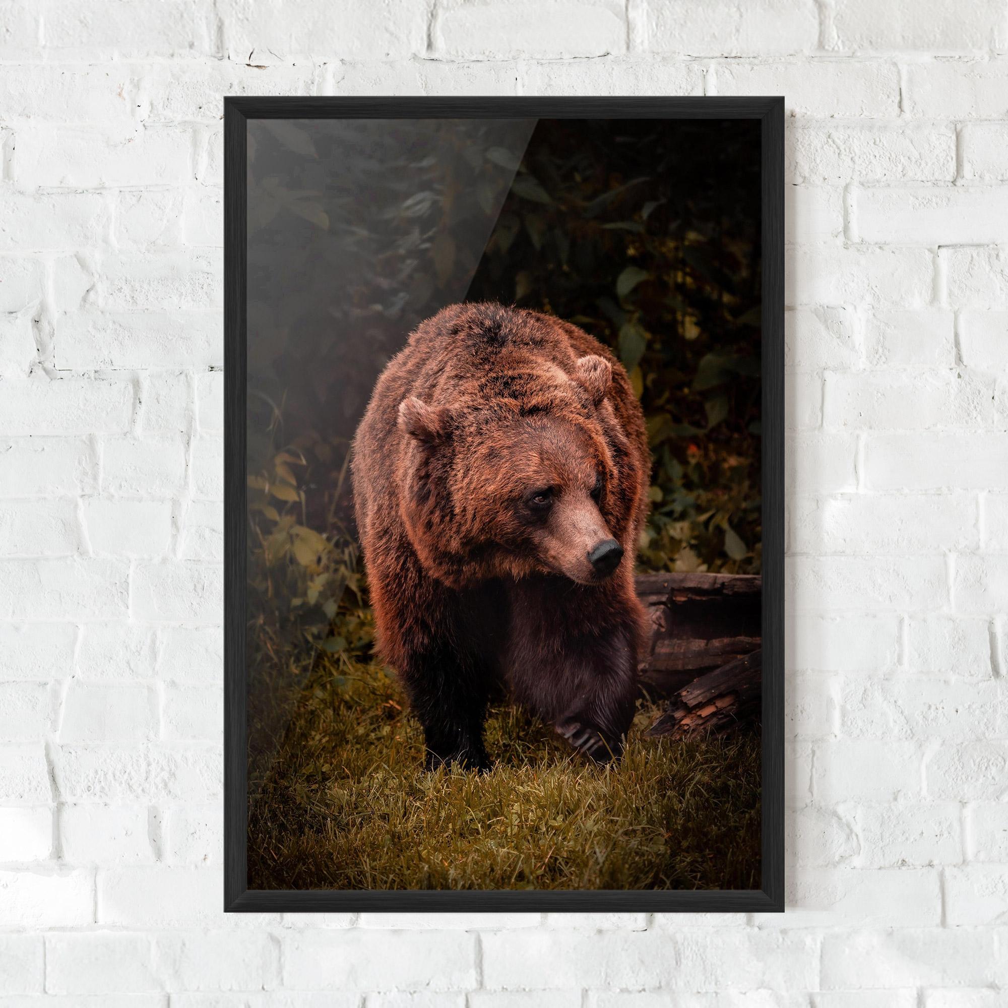 Рамкиран постер Brown Bear mockup 0