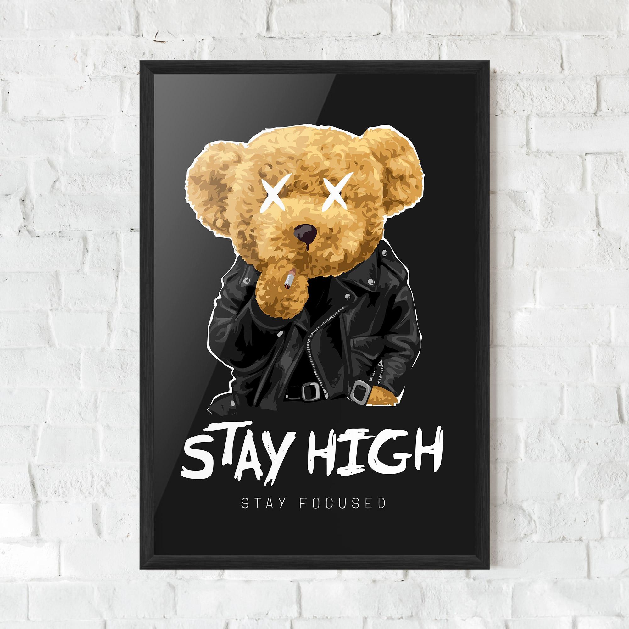 Рамкиран постер Stay High mockup 0