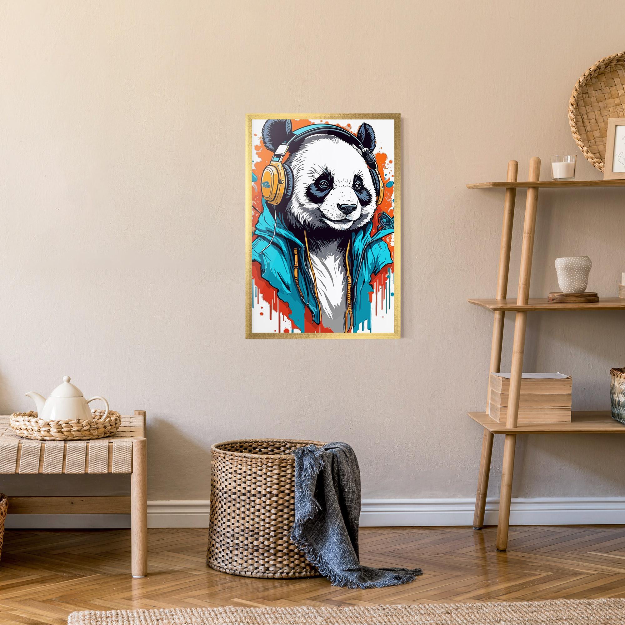 Рамкиран постер Music Panda mockup 9