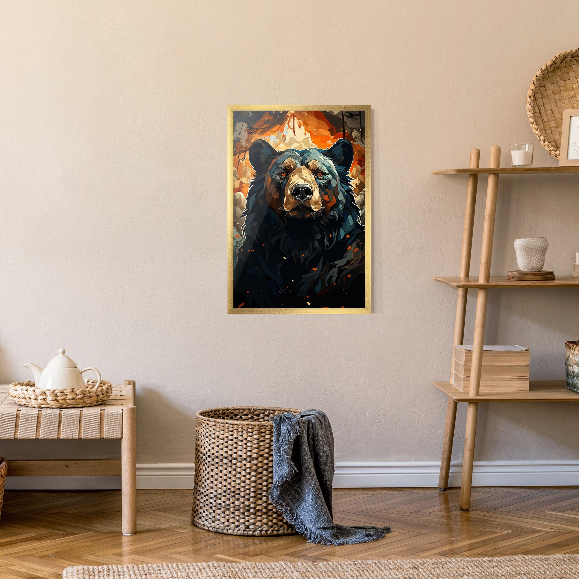 Рамкиран постер Pretty Bear Art mockup 9