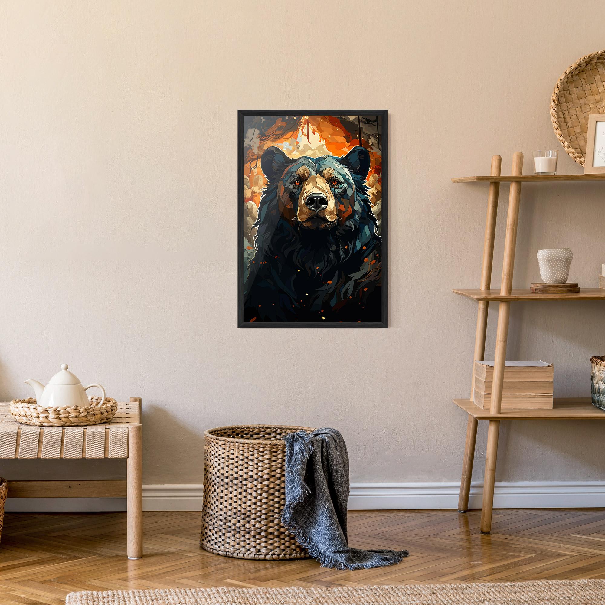 Рамкиран постер Pretty Bear Art mockup 9