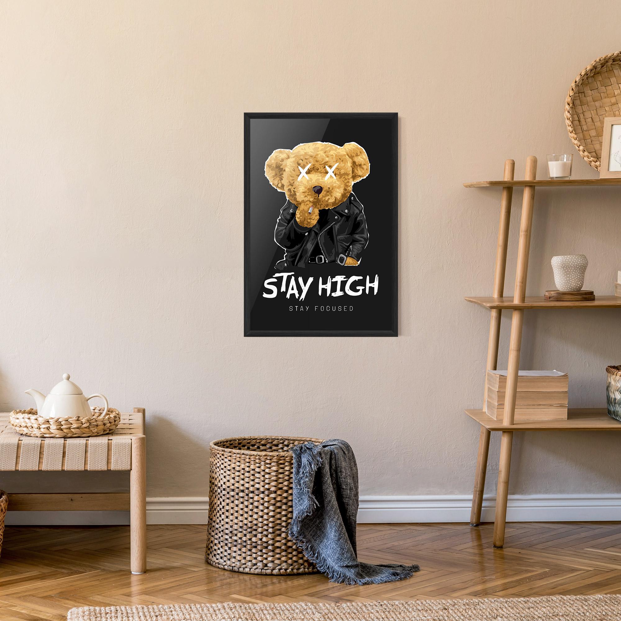 Рамкиран постер Stay High mockup 9