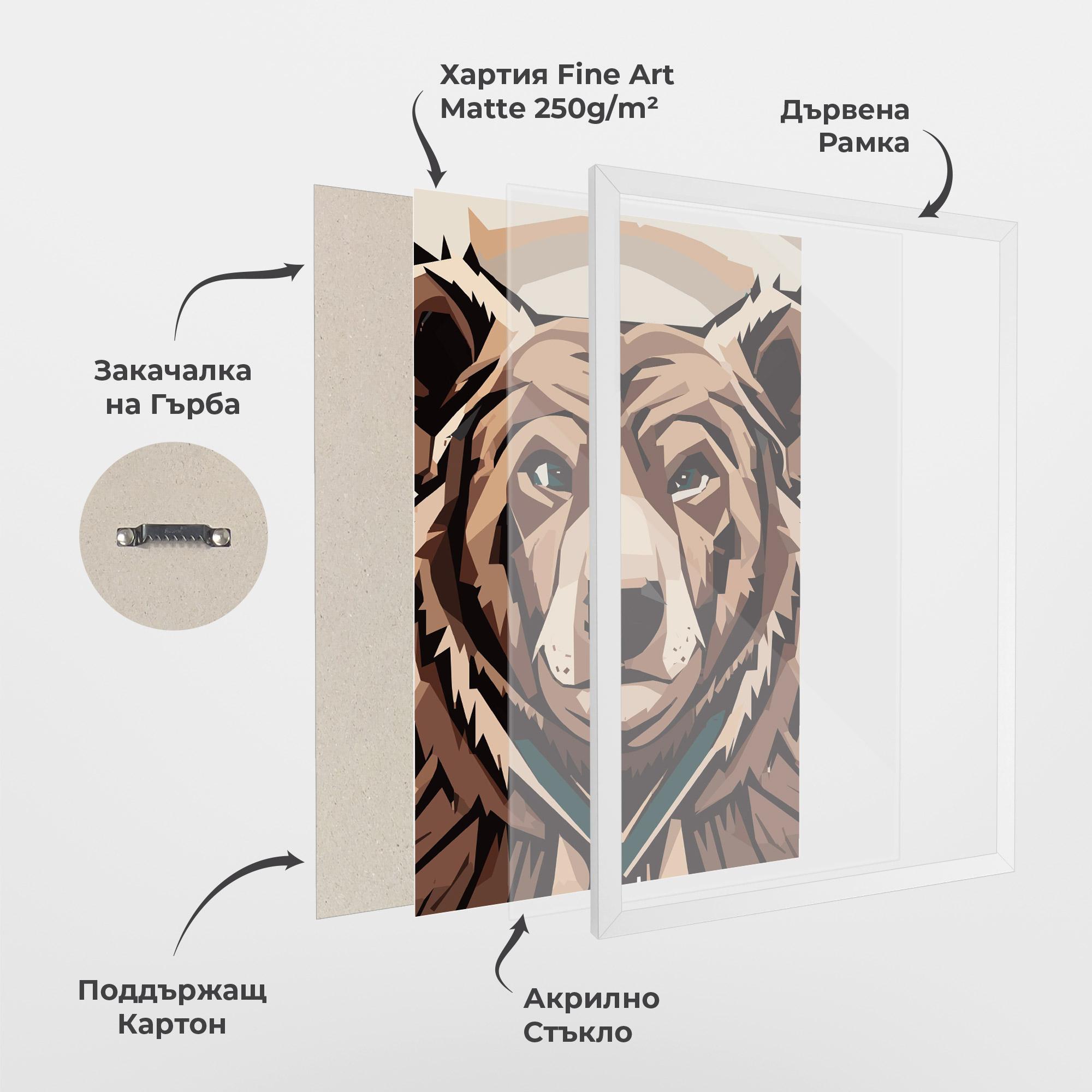 Рамкиран постер Grizzly Art mockup 1