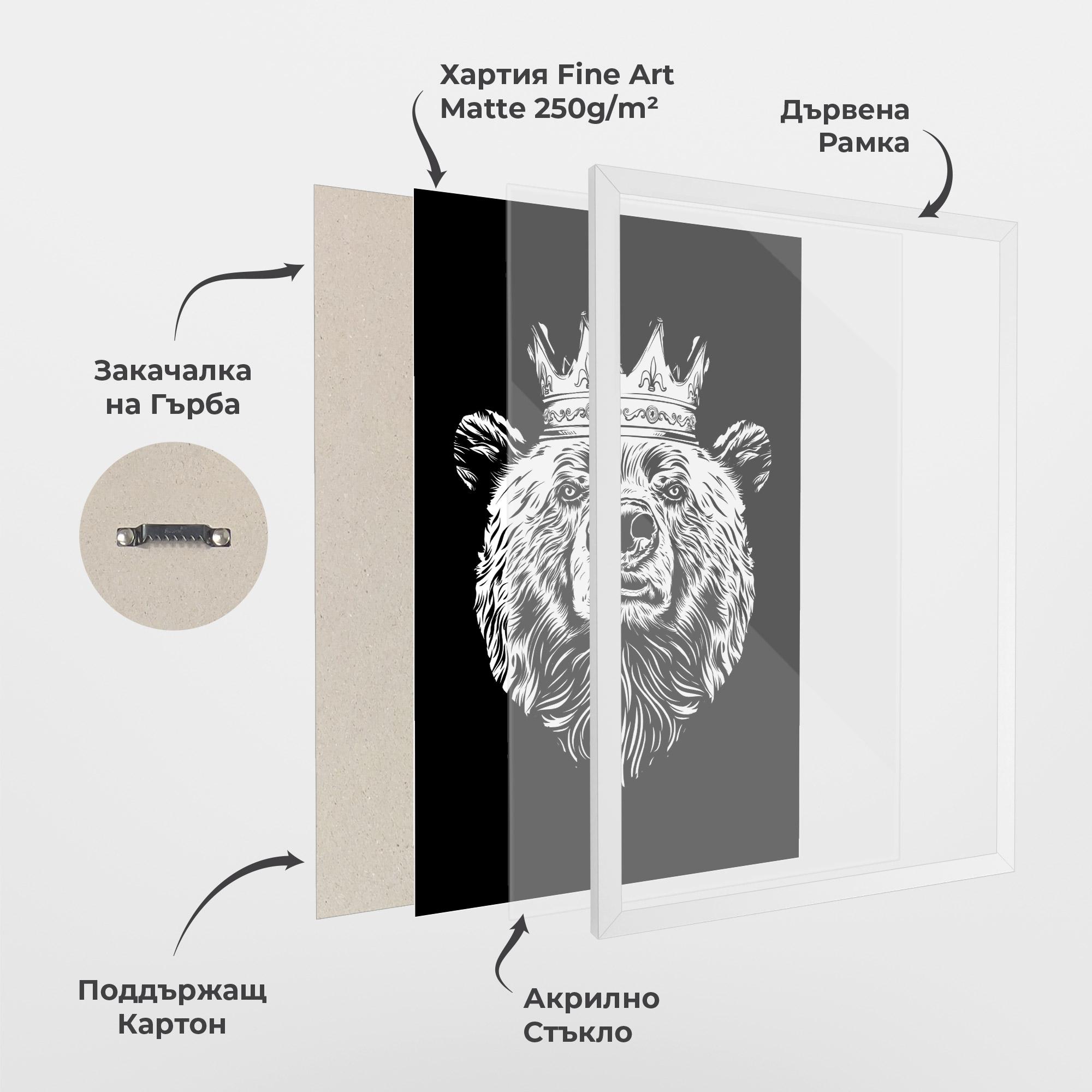 Рамкиран постер King Bear mockup 1