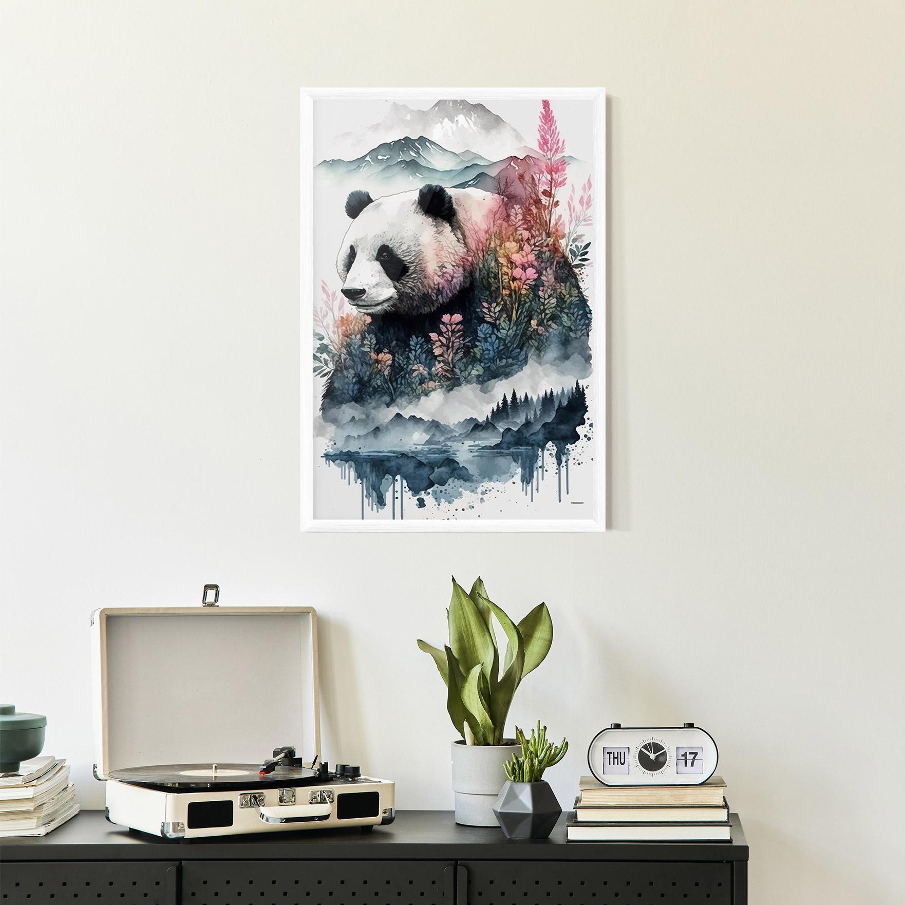 Рамкиран постер Panda Art mockup 2