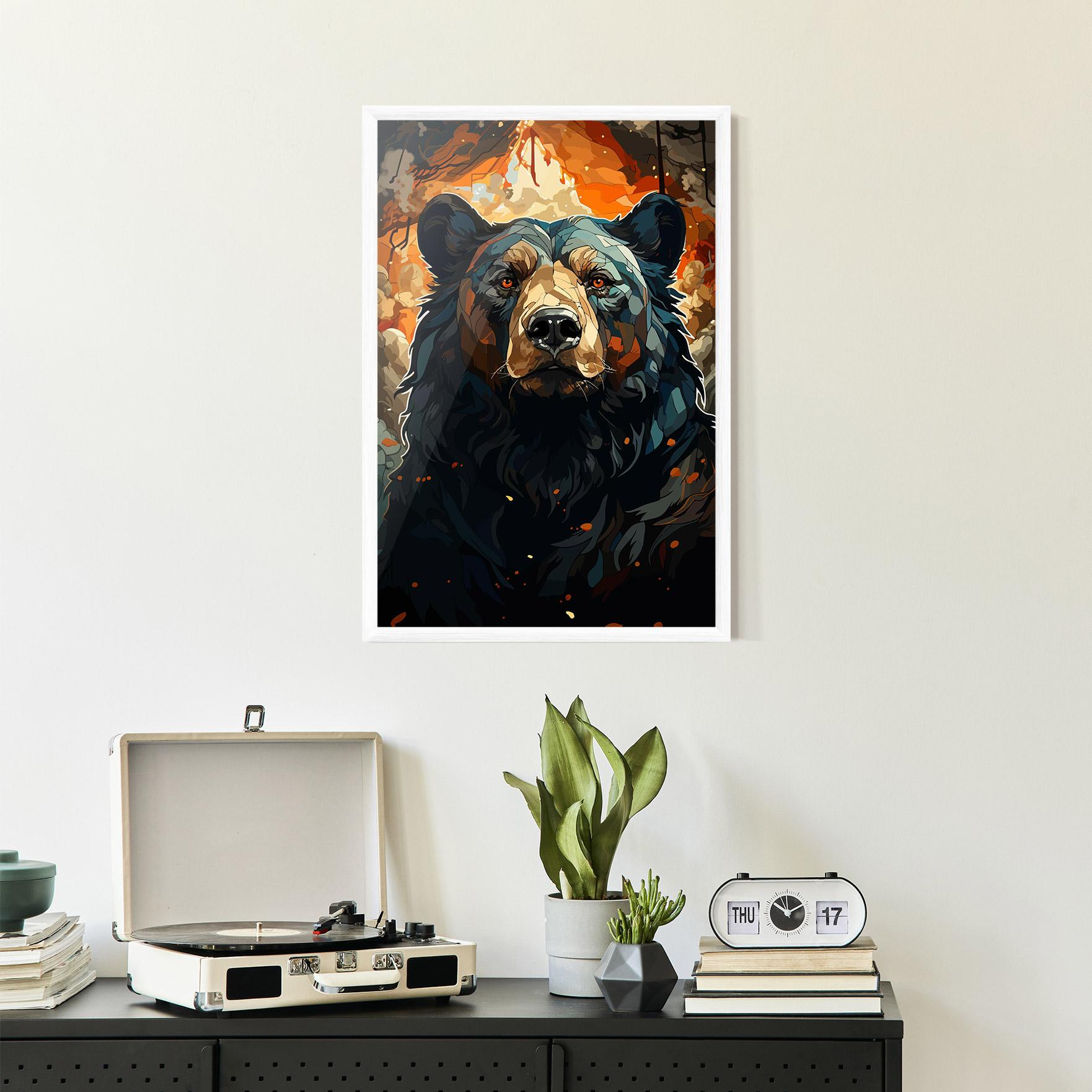 Рамкиран постер Pretty Bear Art mockup 2