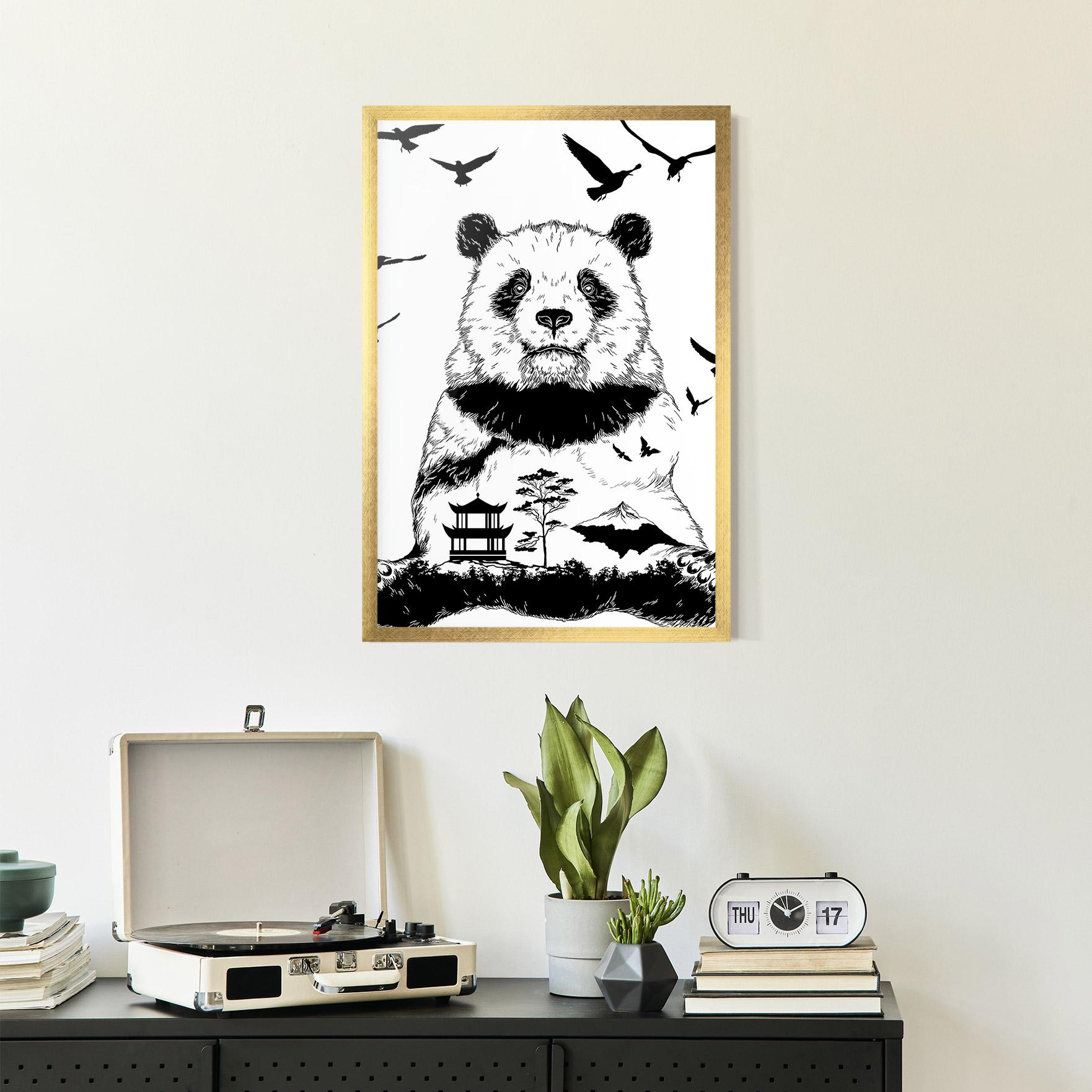Рамкиран постер Panda Bear mockup 2