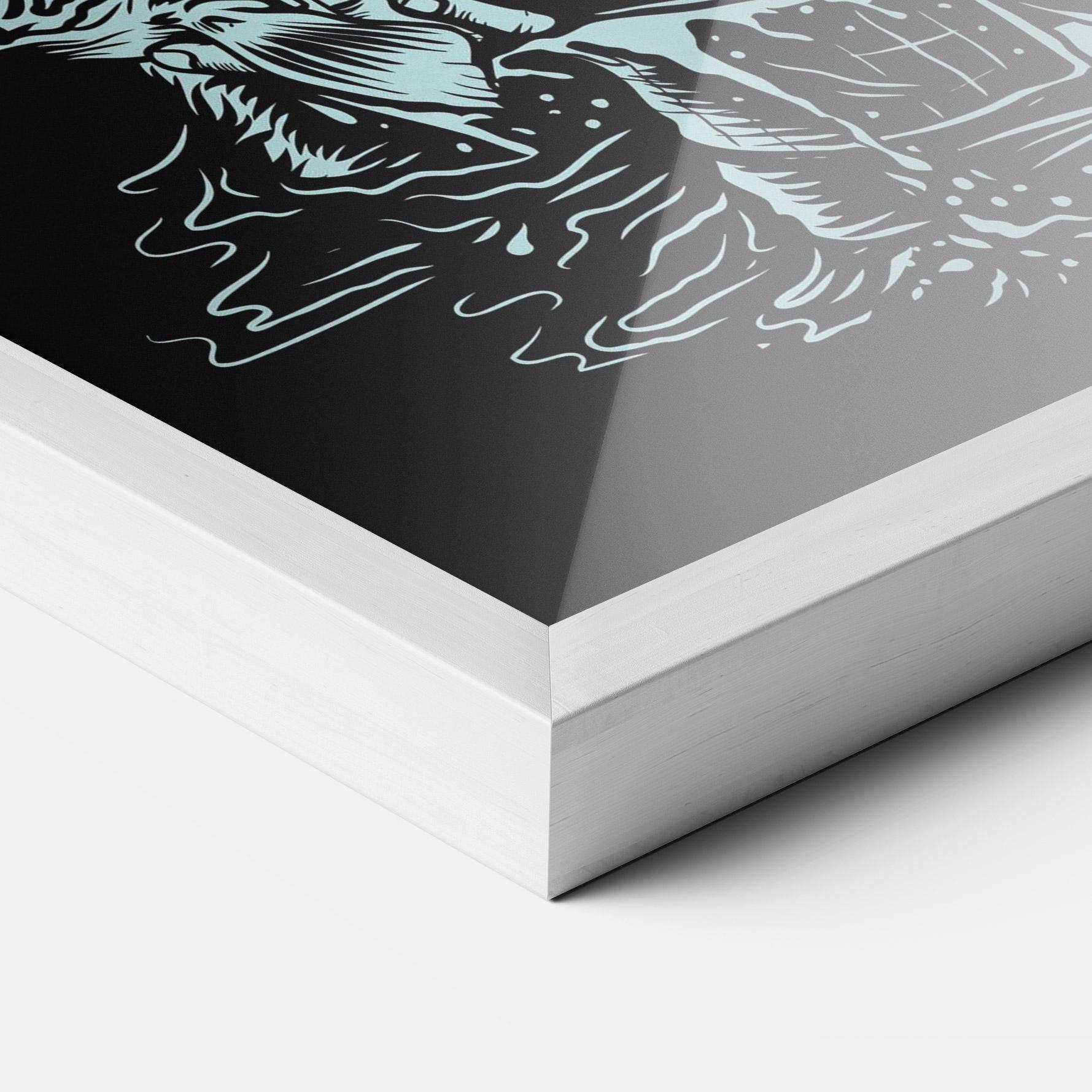 Рамкиран постер Fishing Bear mockup 3