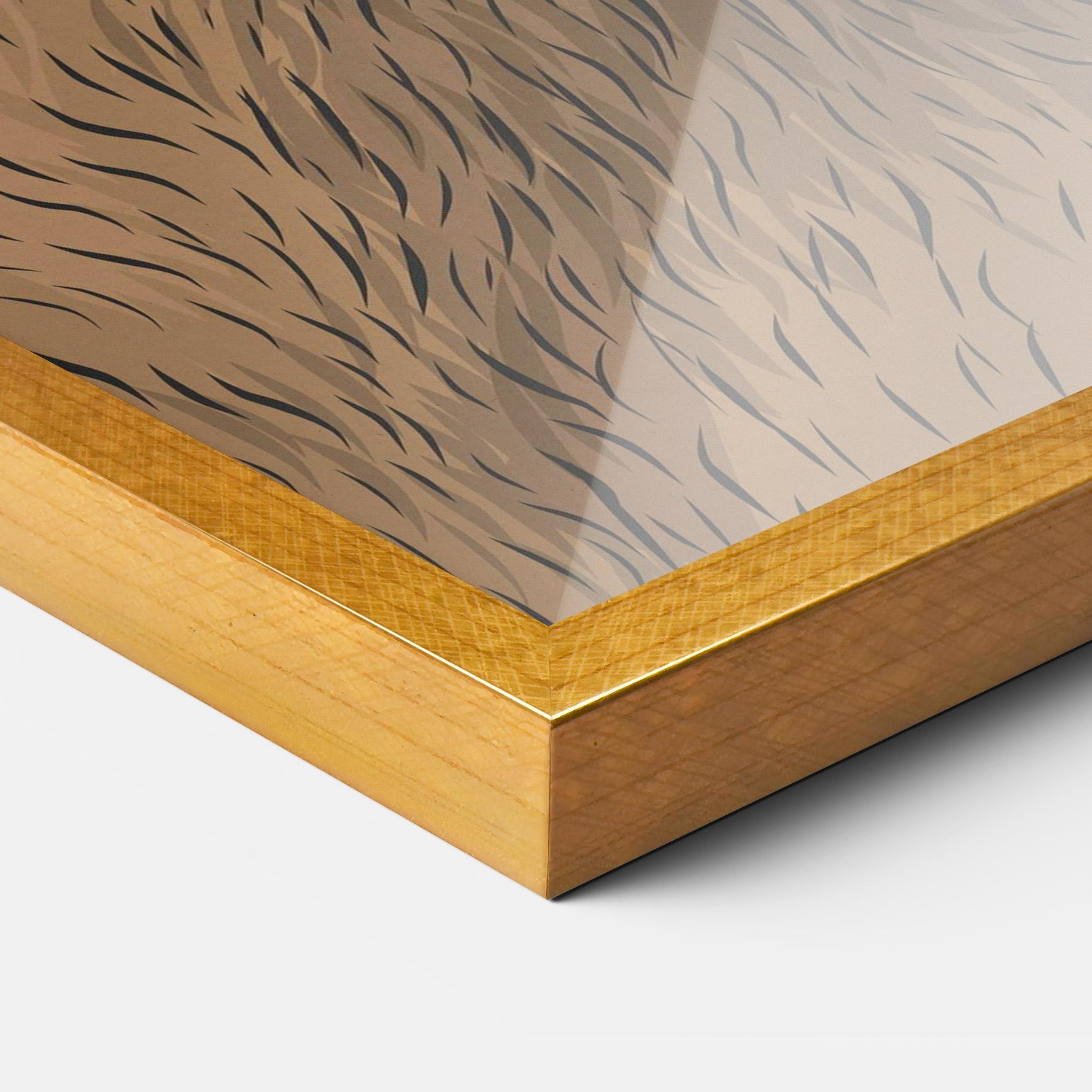 Рамкиран постер Bear Singing mockup 3