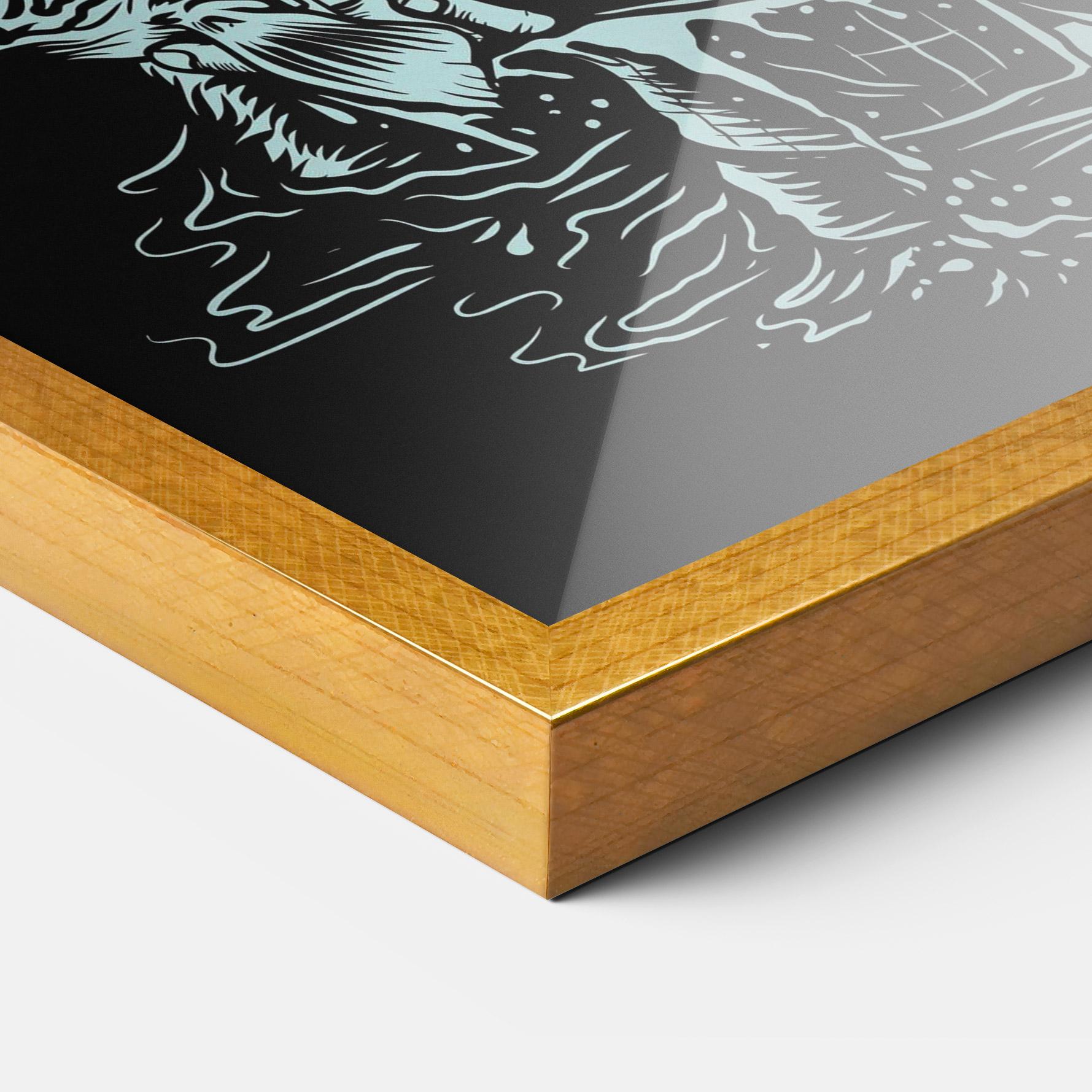 Рамкиран постер Fishing Bear mockup 3