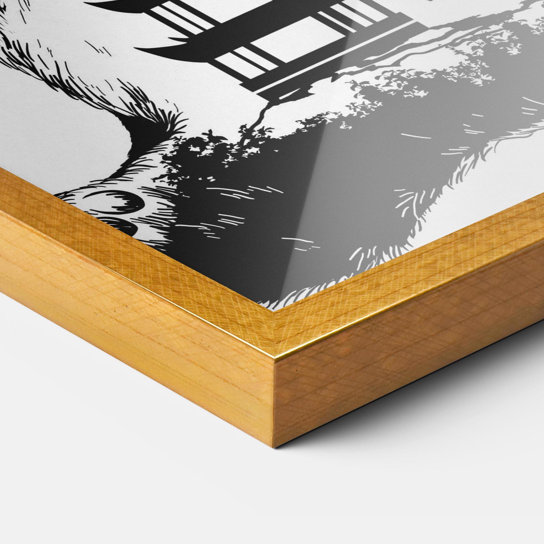 Рамкиран постер Panda Bear mockup 3