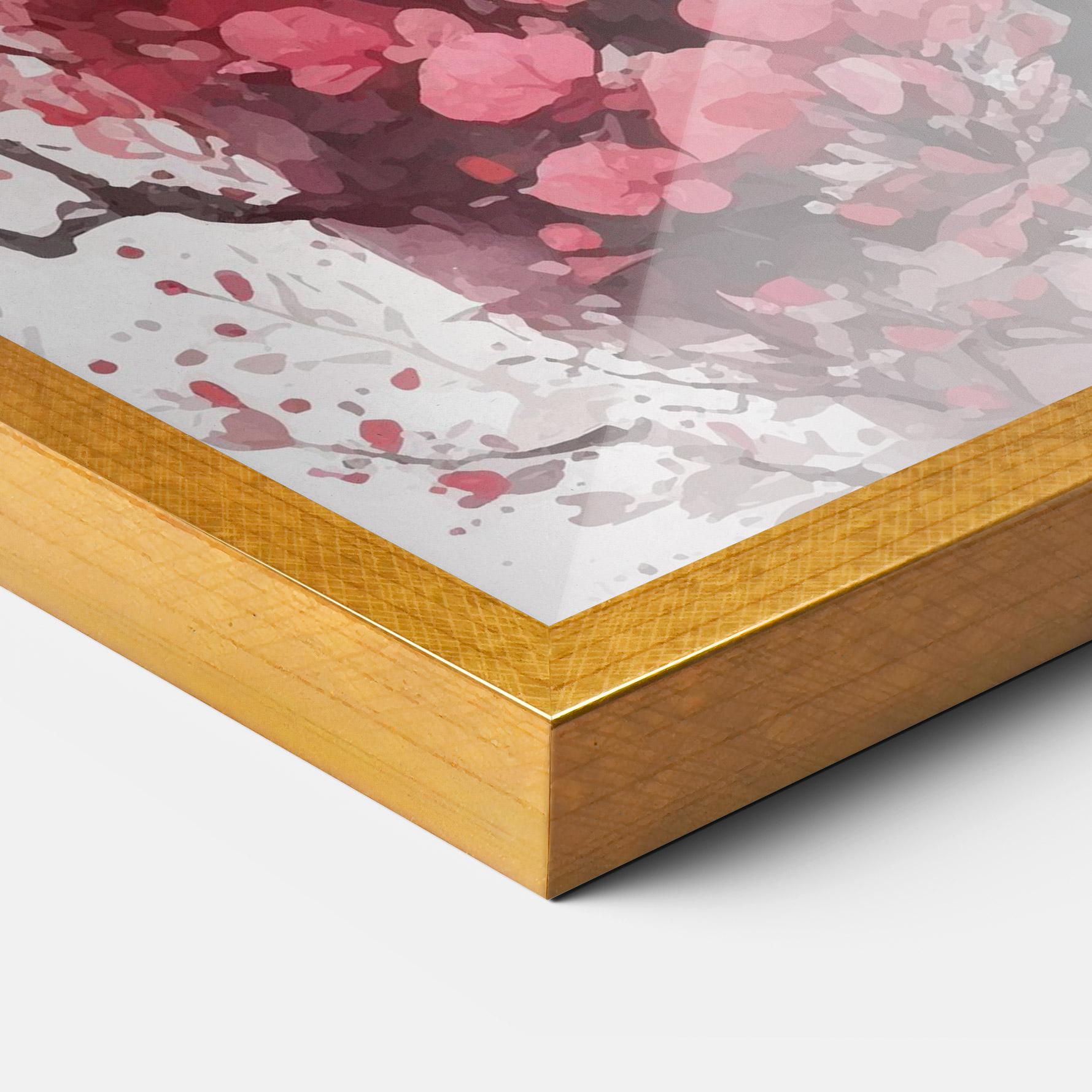 Рамкиран постер Pink Flower Panda mockup 3