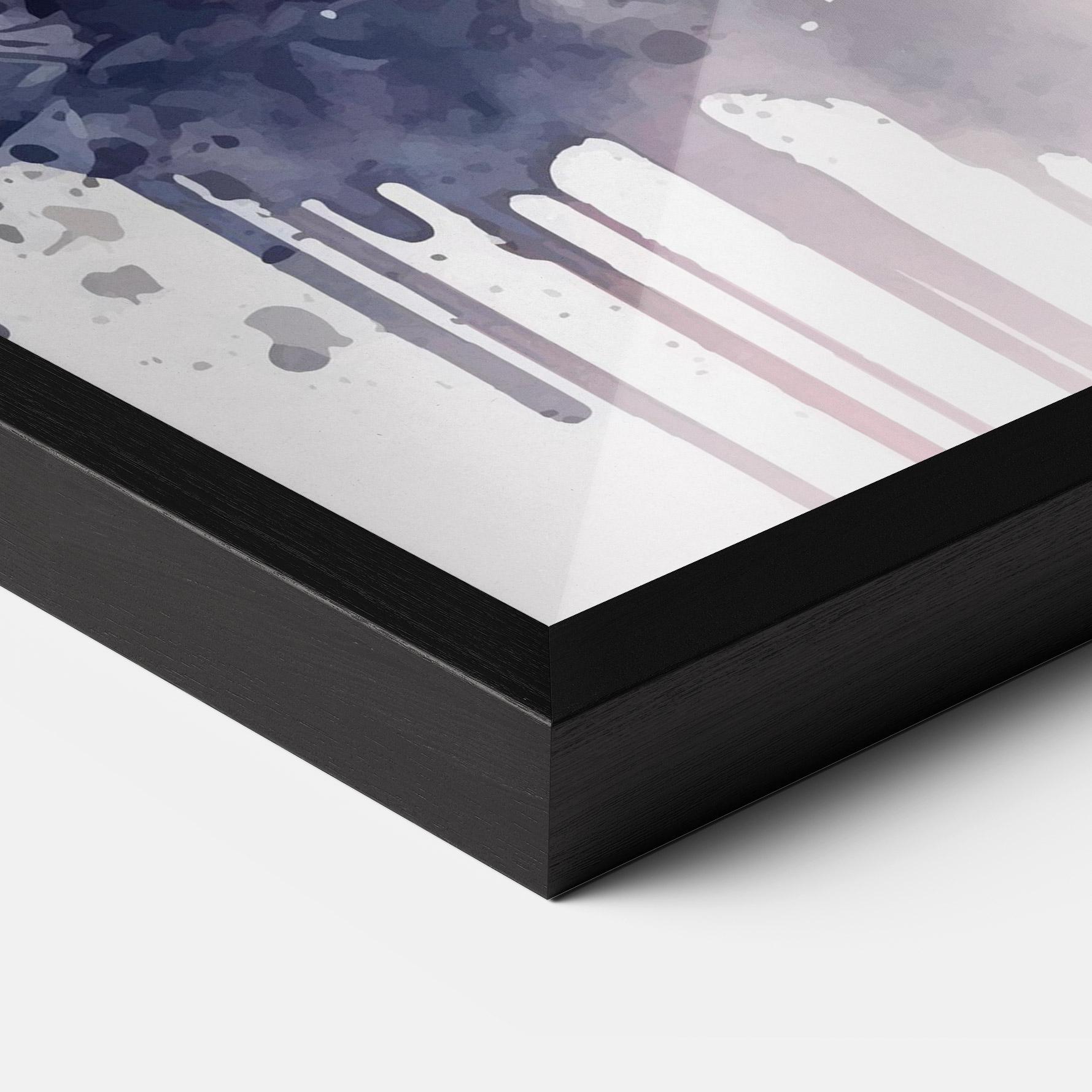 Рамкиран постер Purple Panda Art mockup 3