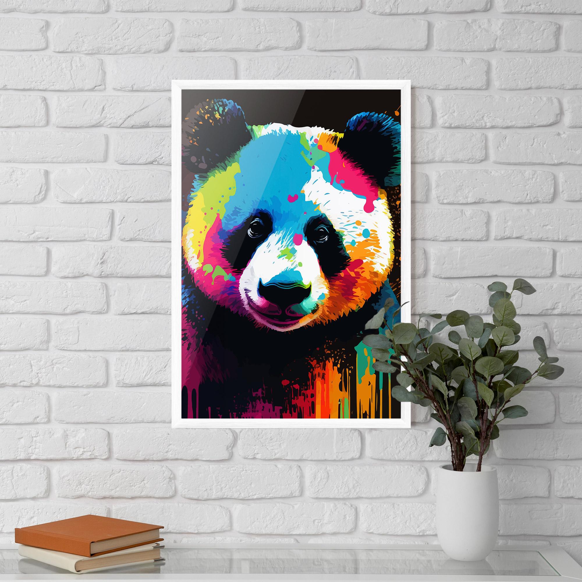 Рамкиран постер Panda Color Art mockup 5