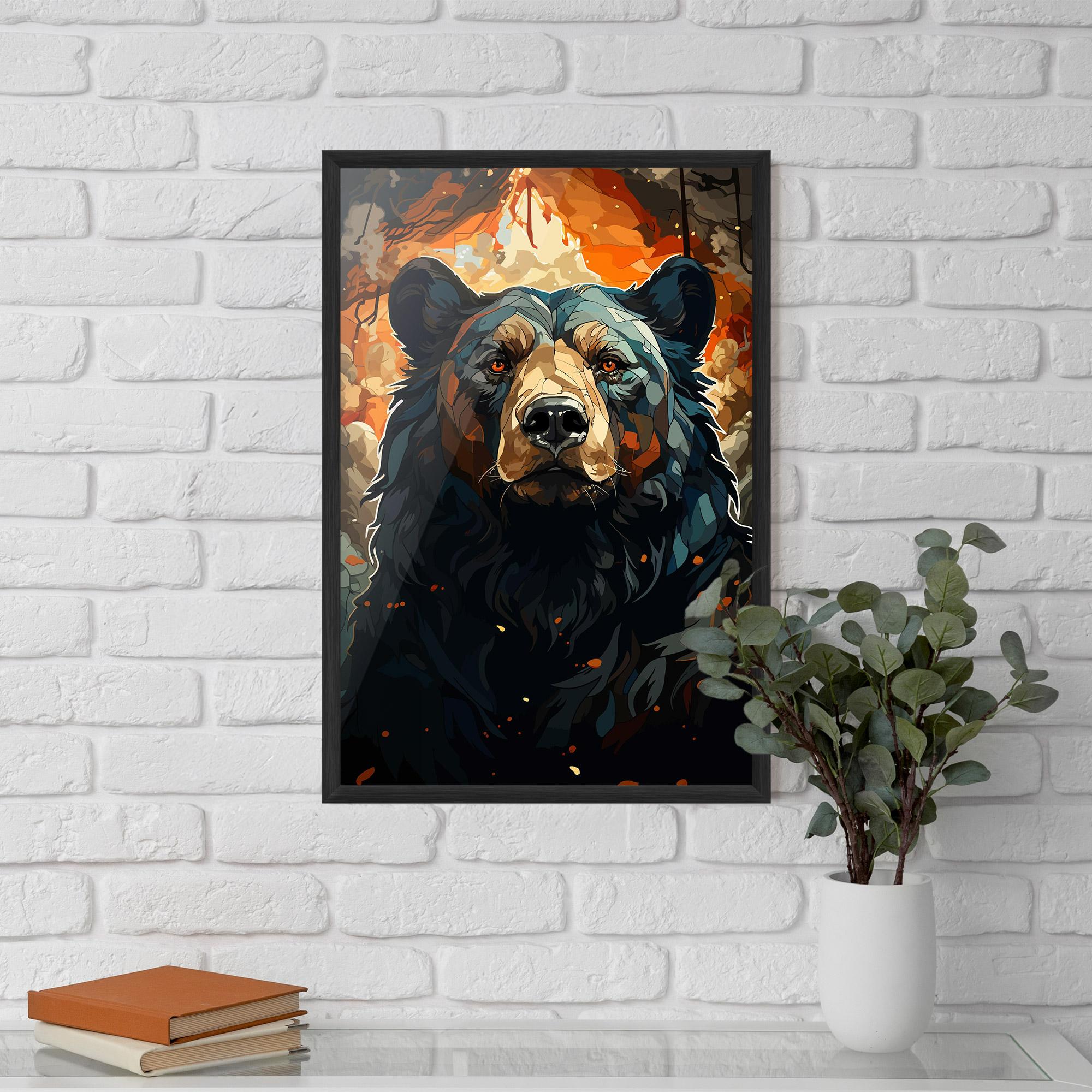 Рамкиран постер Pretty Bear Art mockup 5