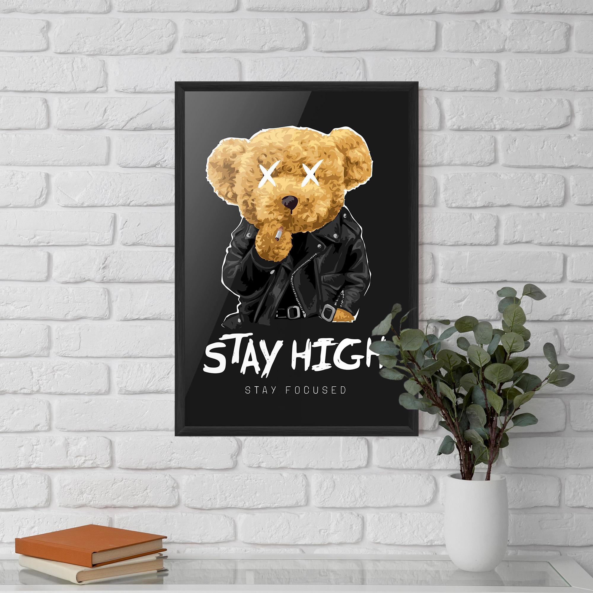 Рамкиран постер Stay High mockup 5