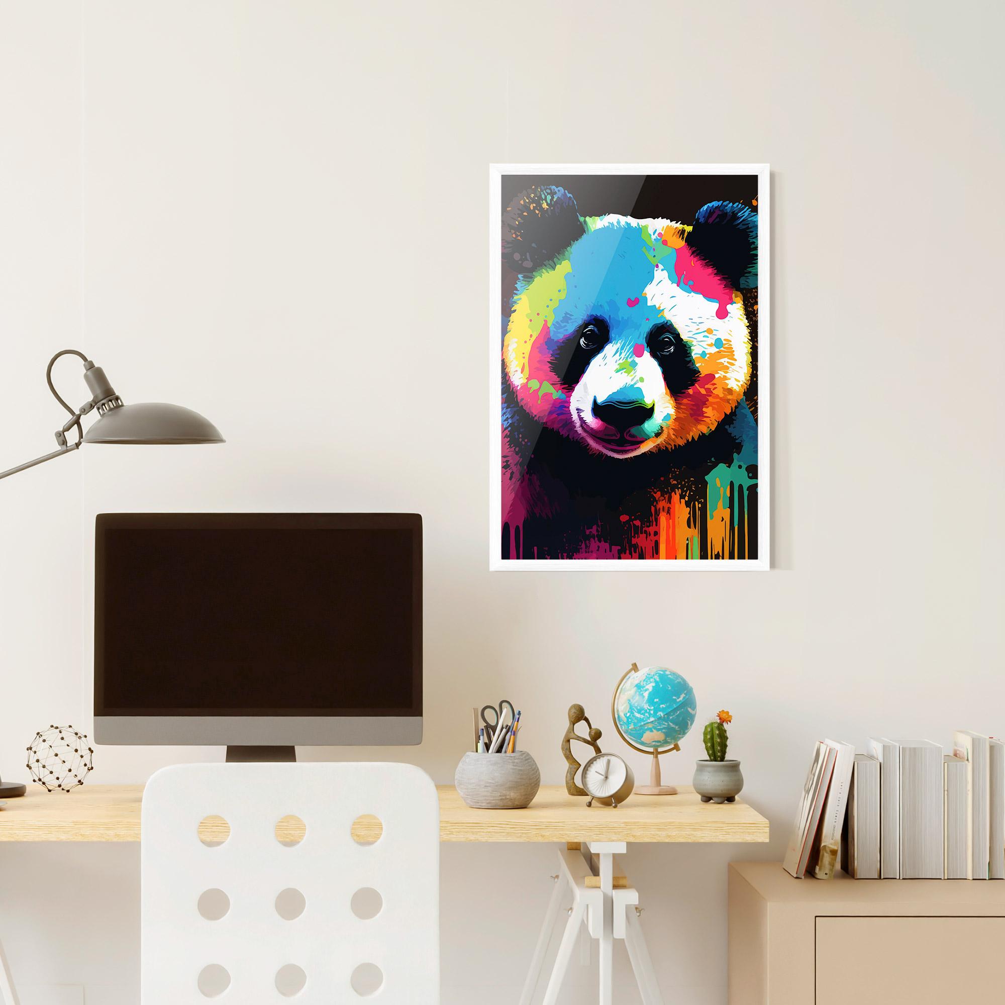 Рамкиран постер Panda Color Art mockup 6
