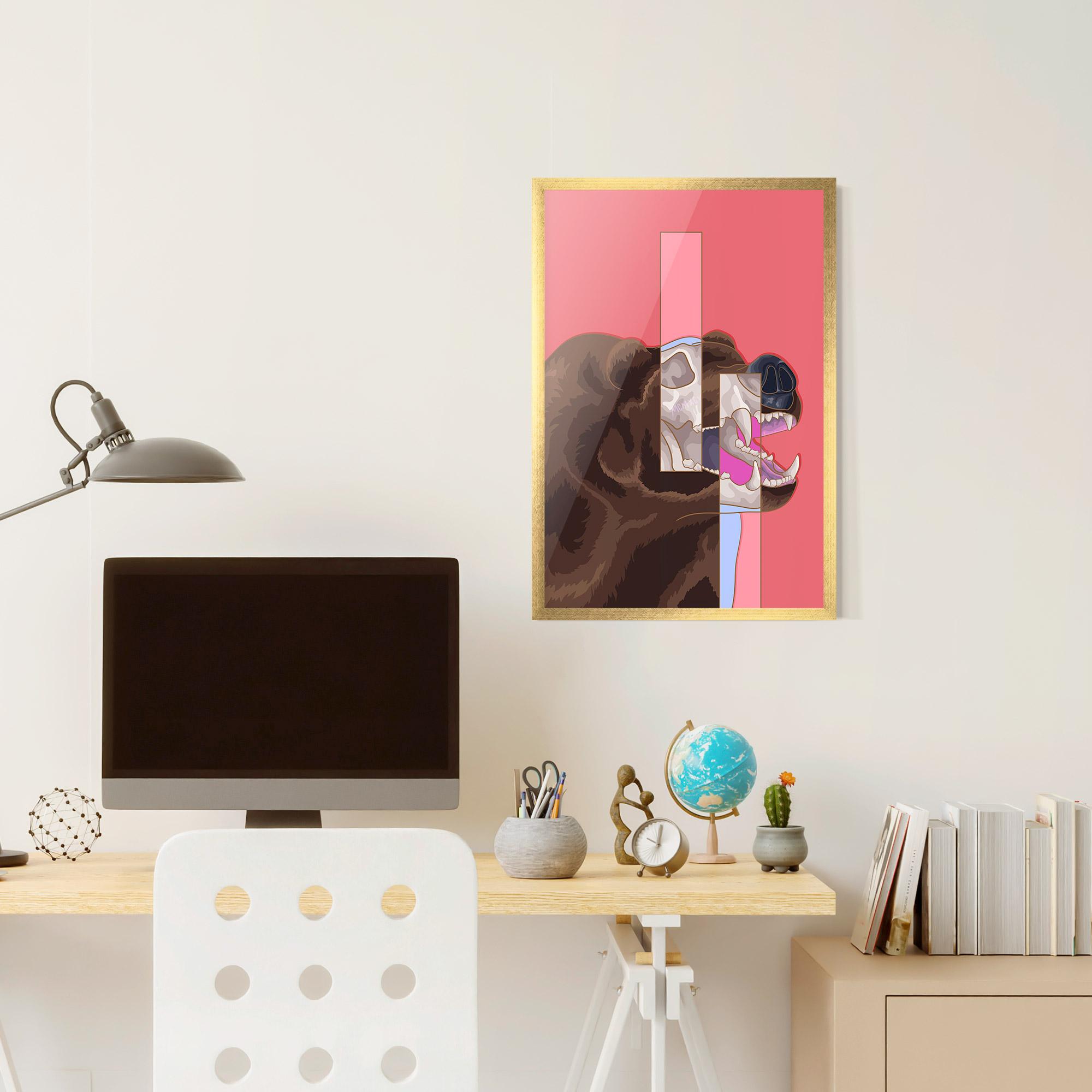 Рамкиран постер Bear Bone Art mockup 6