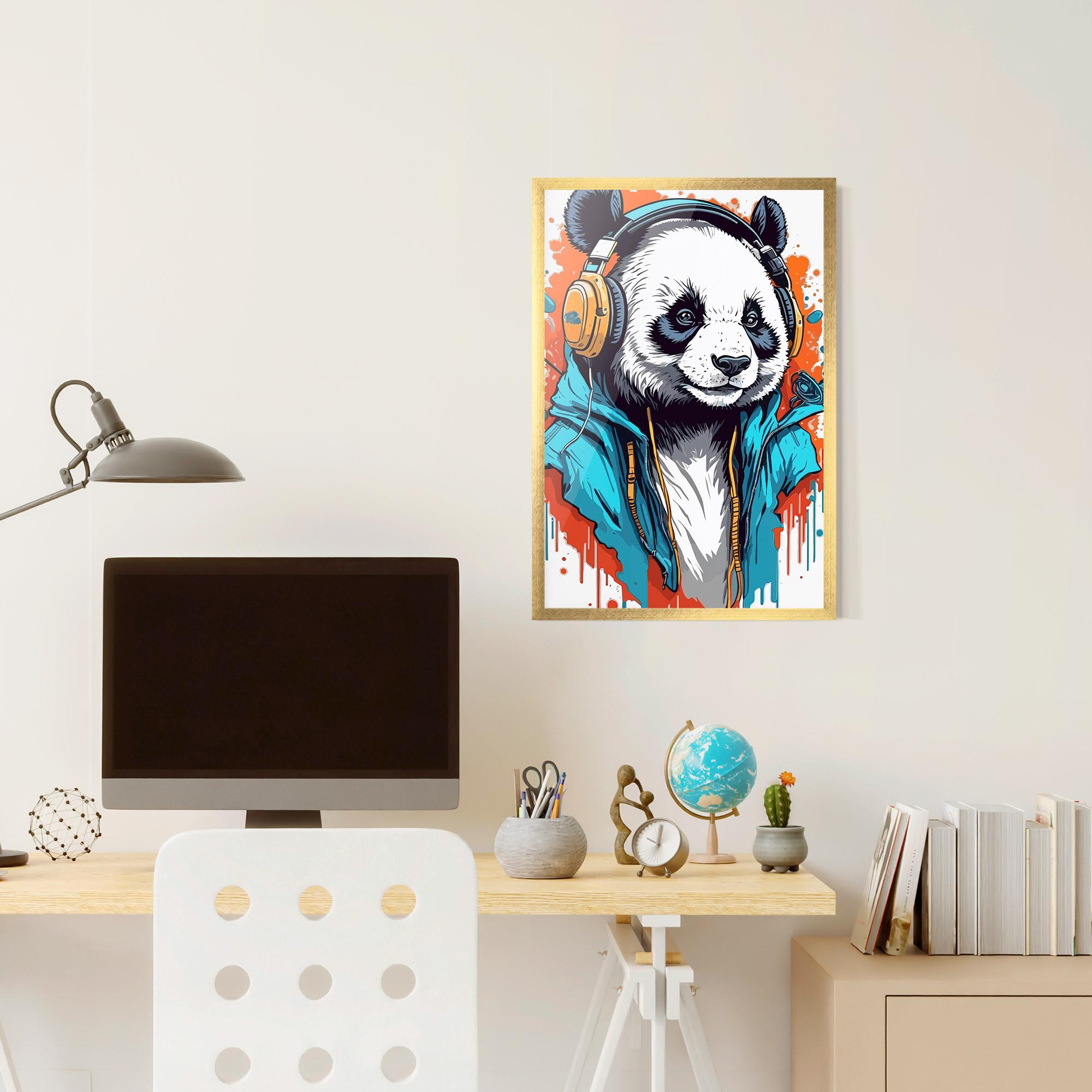 Рамкиран постер Music Panda mockup 6
