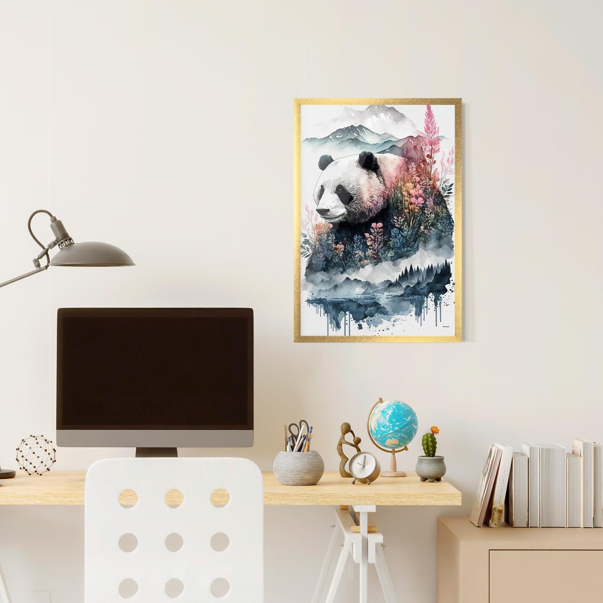 Рамкиран постер Panda Art mockup 6