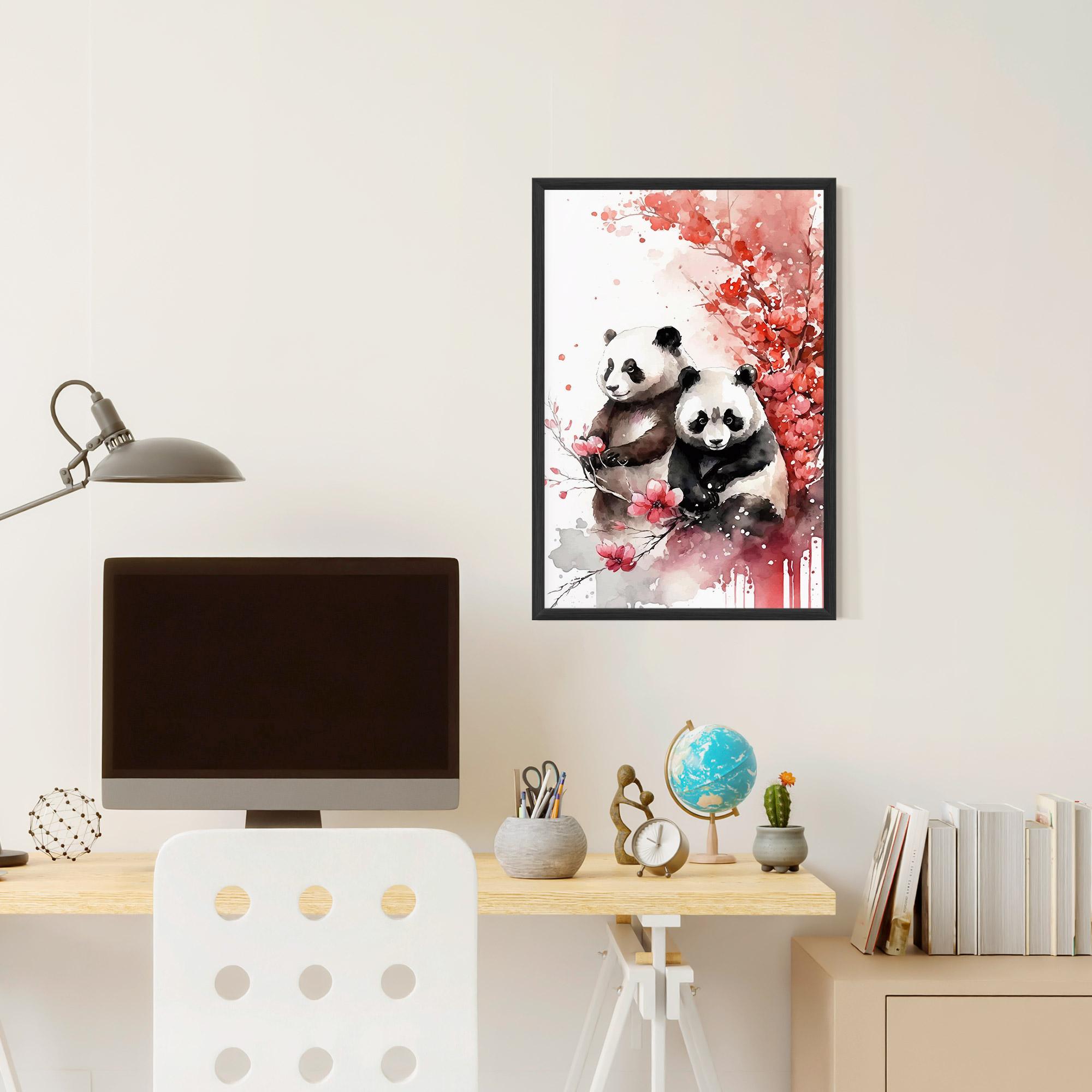 Рамкиран постер Blossom Panda mockup 6