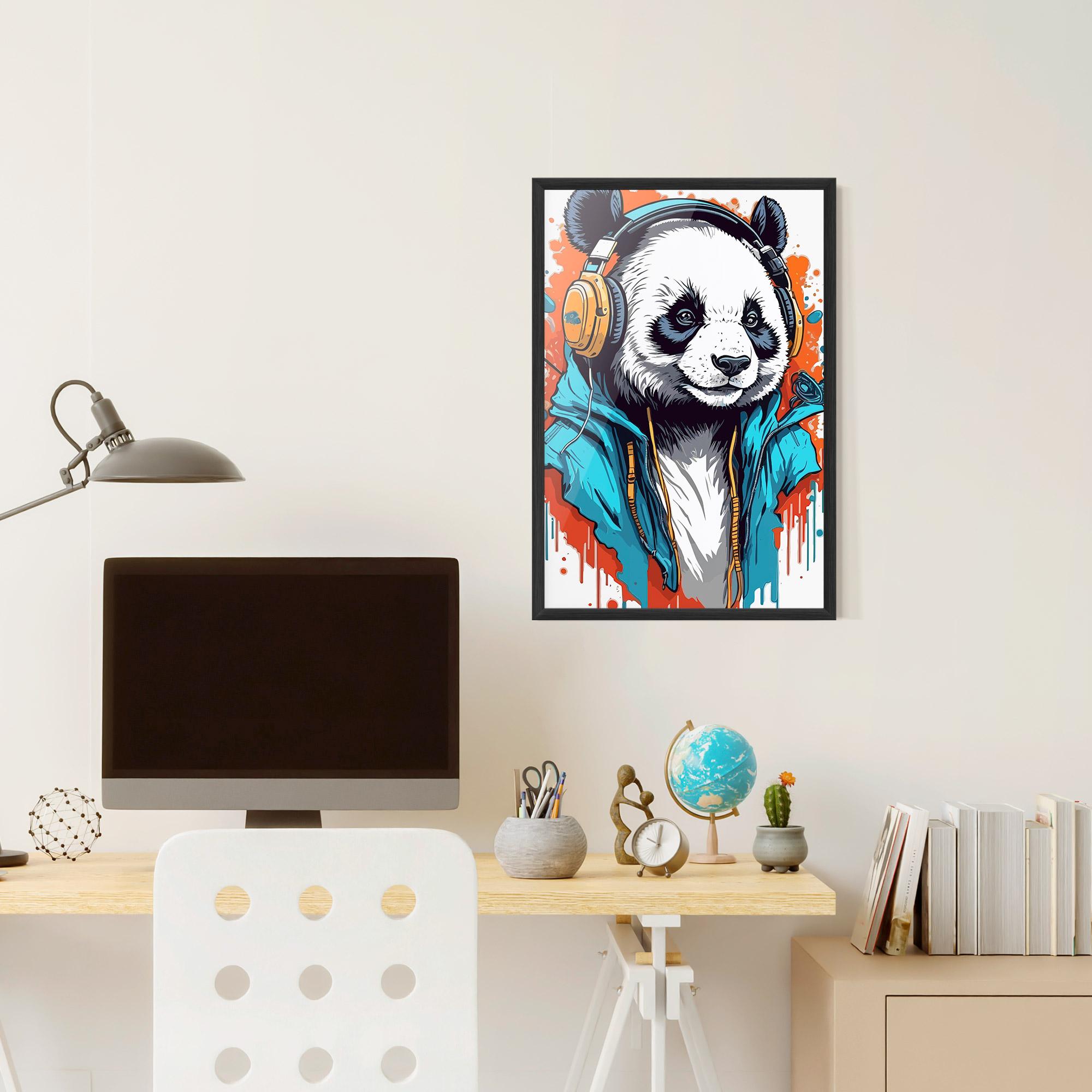 Рамкиран постер Music Panda mockup 6