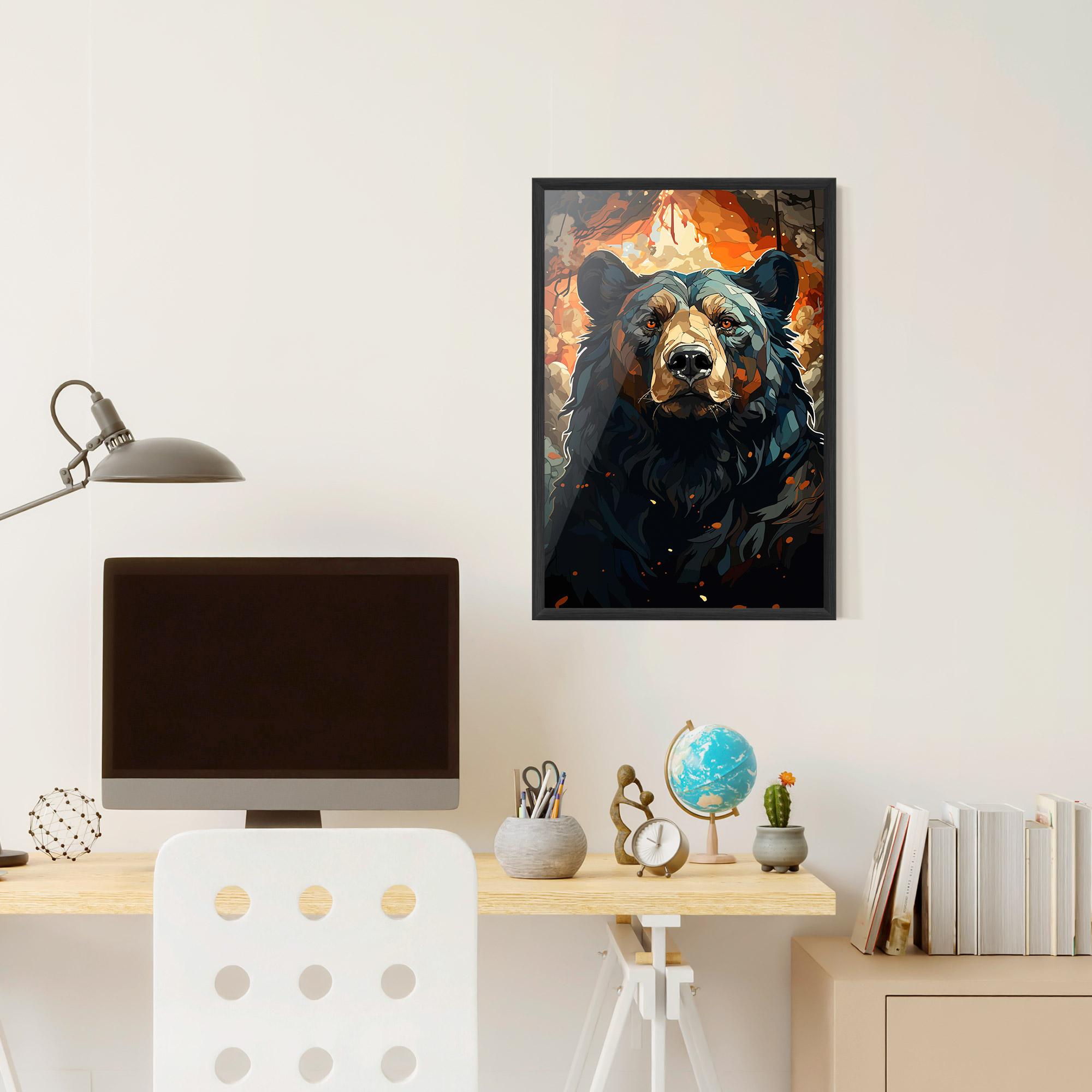 Рамкиран постер Pretty Bear Art mockup 6